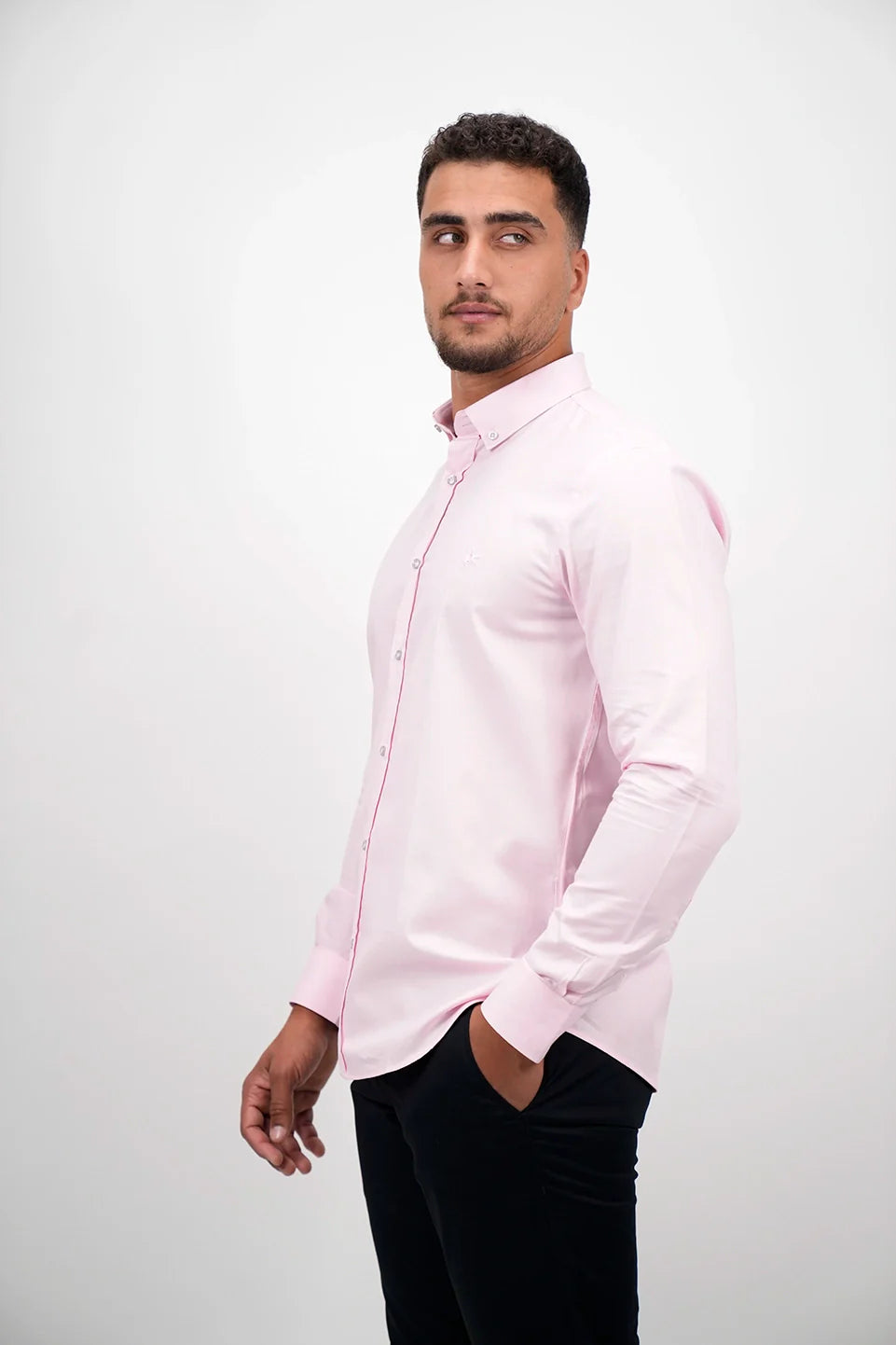 Long Sleeved Pink Casual Shirt