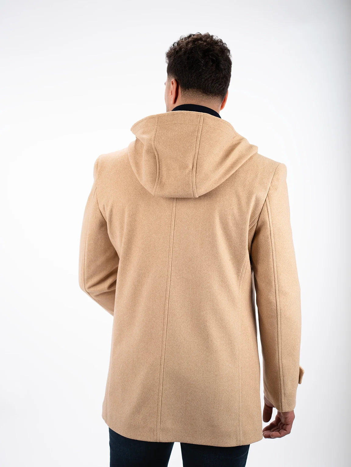 Beige Hooded Coat