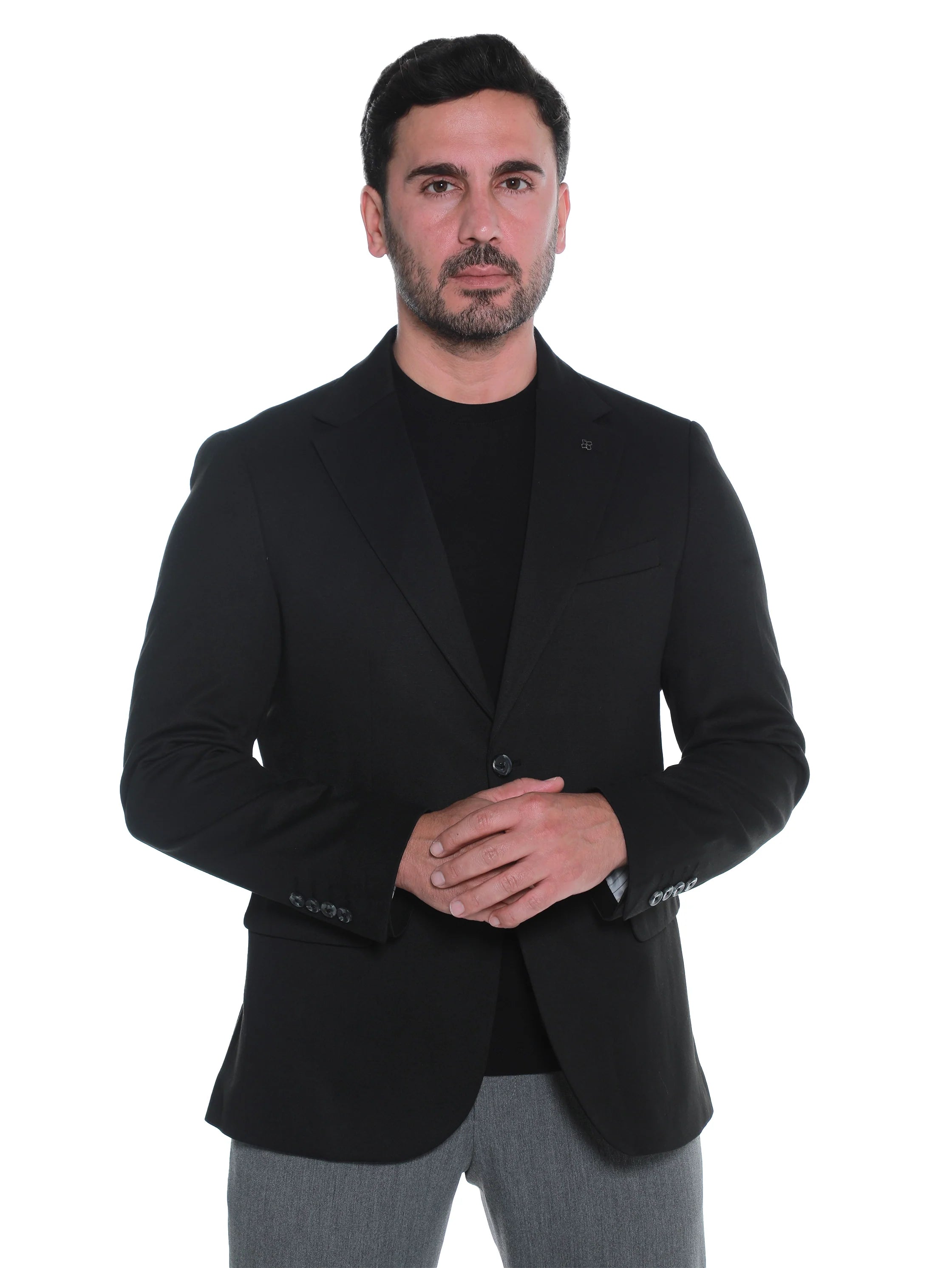 Smart Casual Black Blazer With Two Button To Close