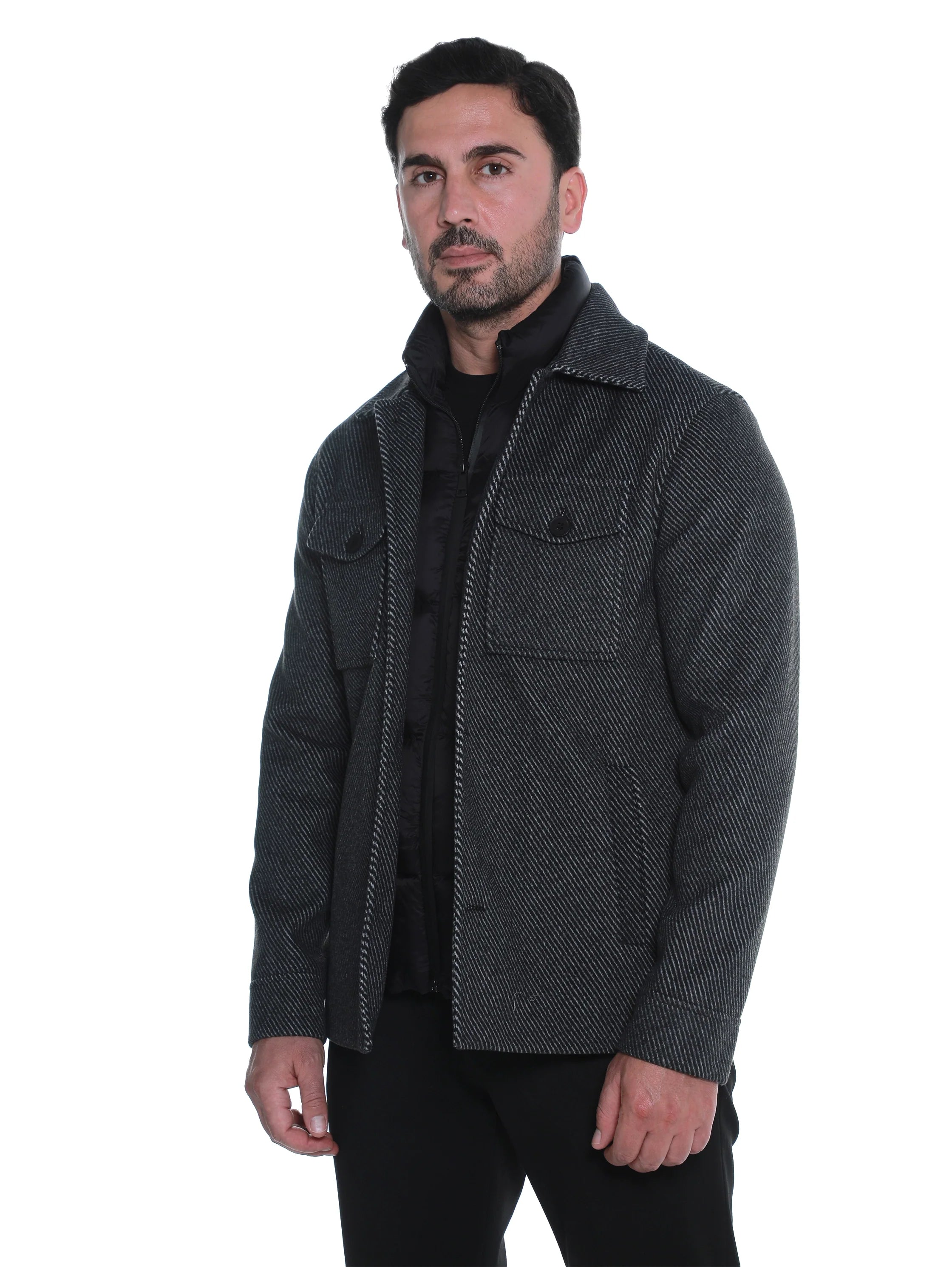 Black Coat With Removable Inside Layer