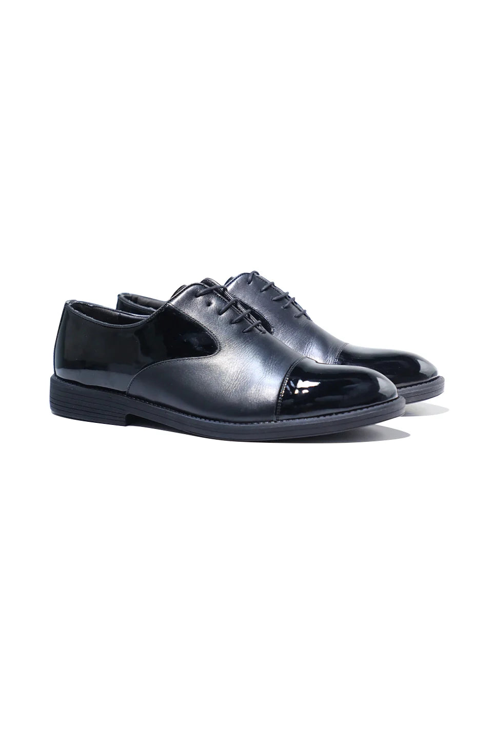 Cap-Toe Oxford Black Shoes
