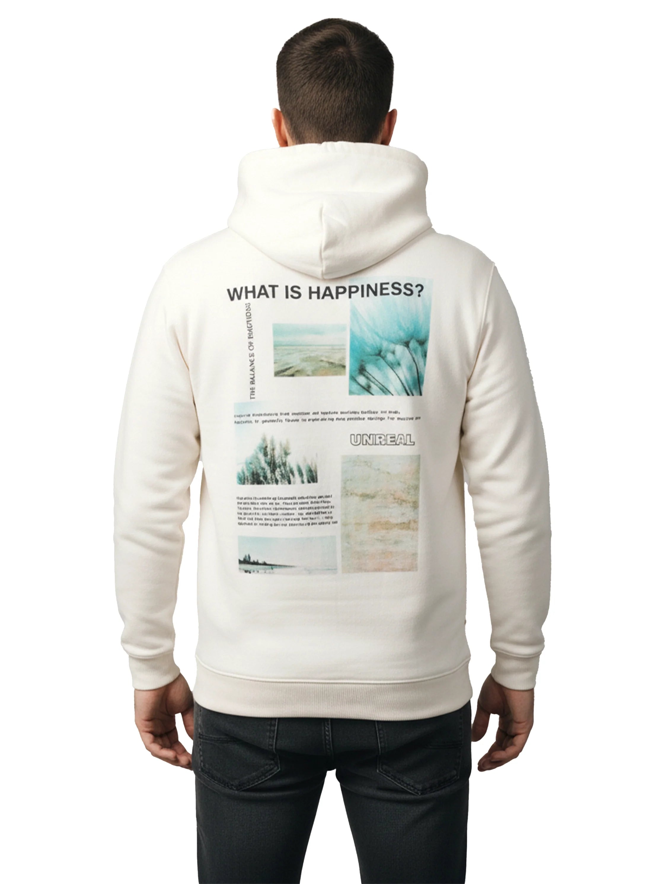 Offwhite Casual Hoodie With Kangaroo Pocket