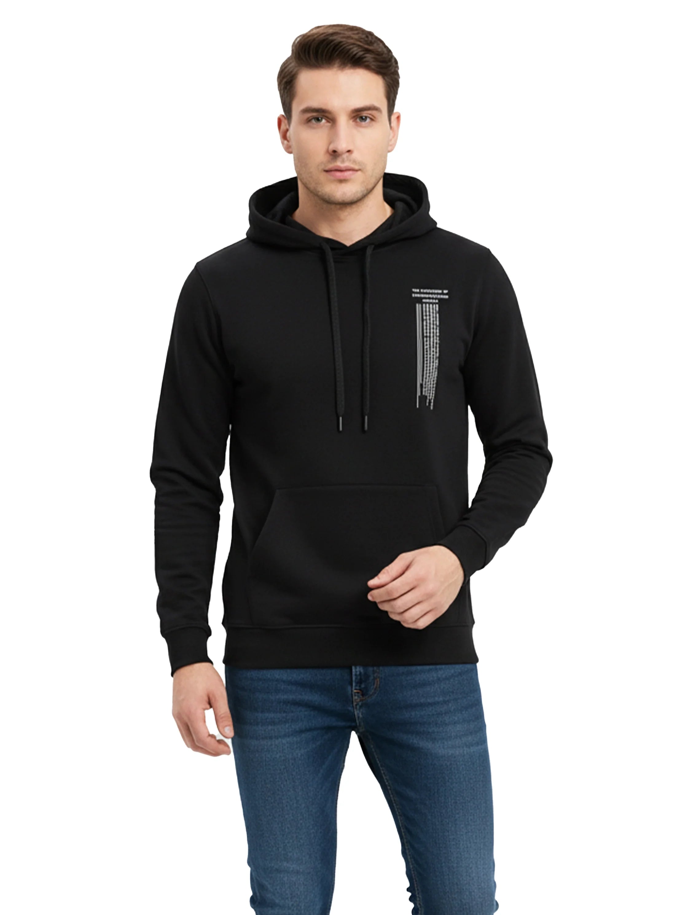 Black Hoodie With Side Pockets