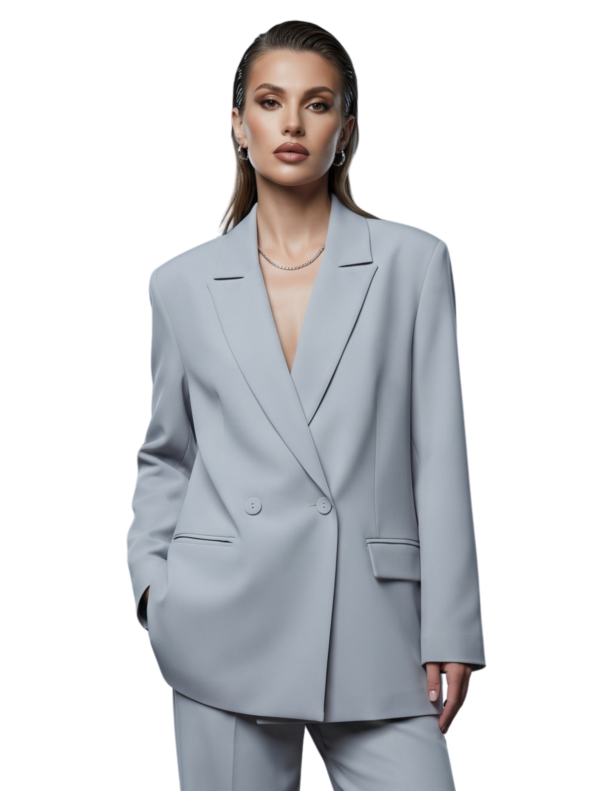 Grey Oversized Blazer