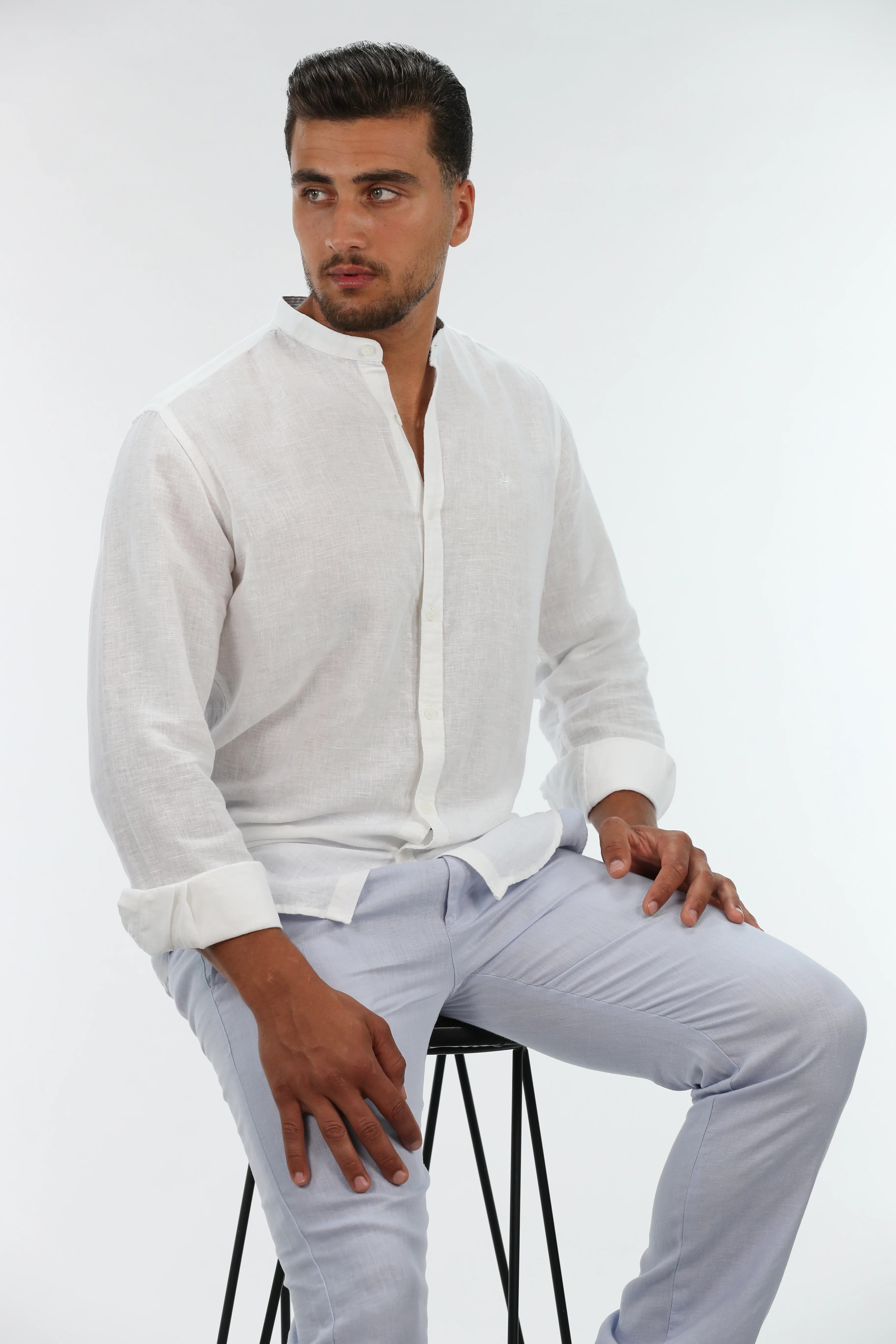 Linen Buttoned White Shirt
