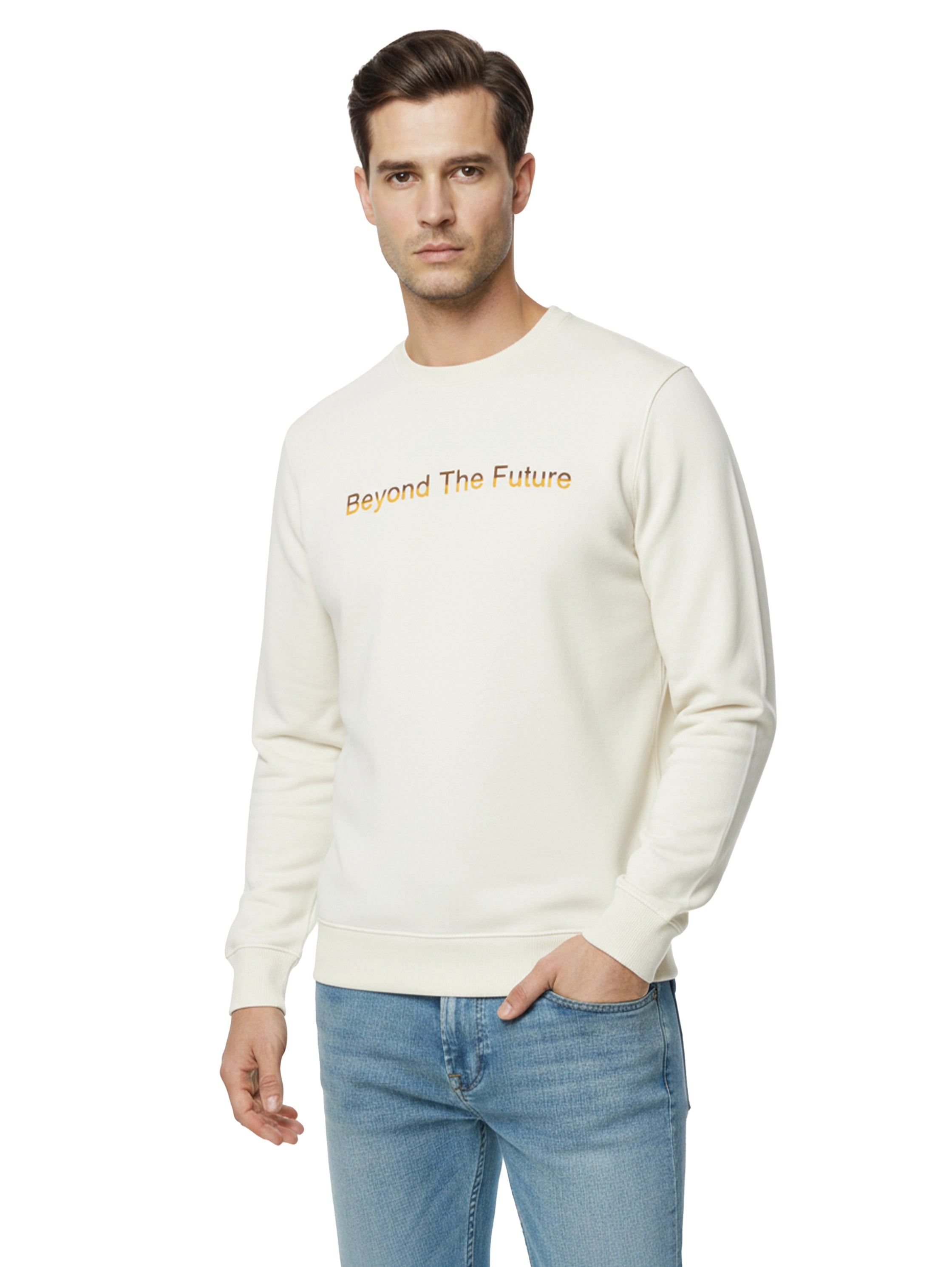 Long Sleeve Offwhite Sweater Roud Neck