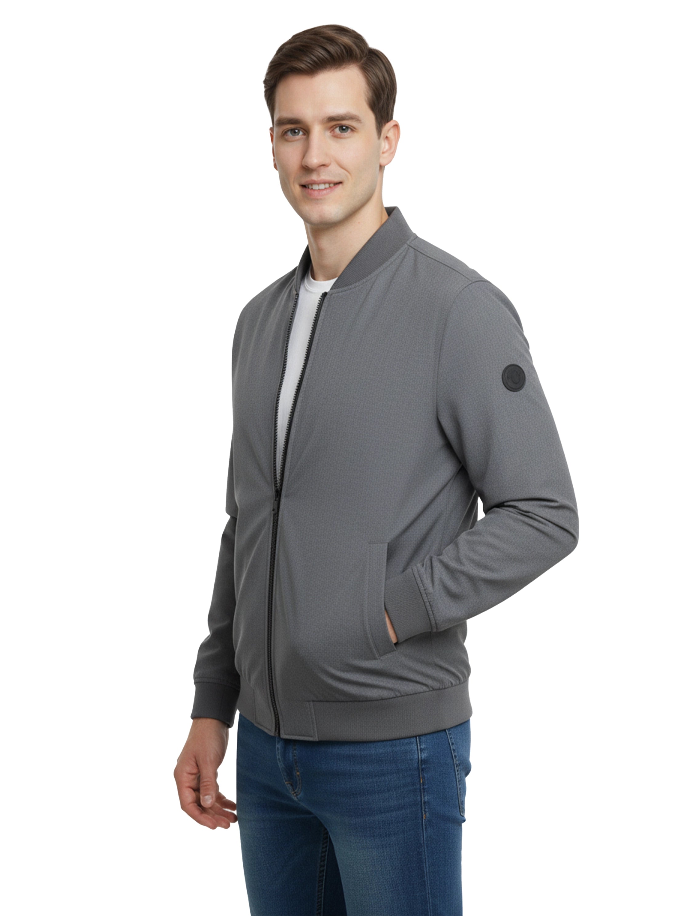 Antra Bamber Jacket With Zipper To Close