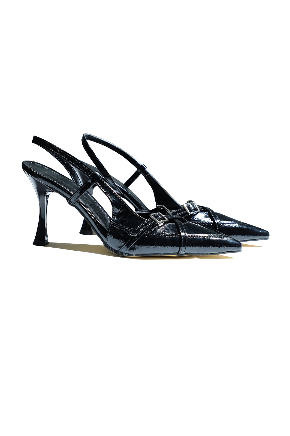 Pointed-Toe Black High Heels