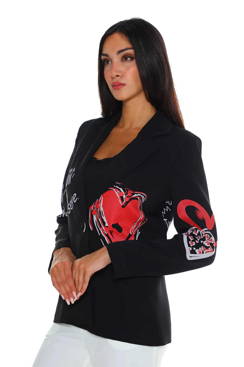 Stylish Black Printed Blazer