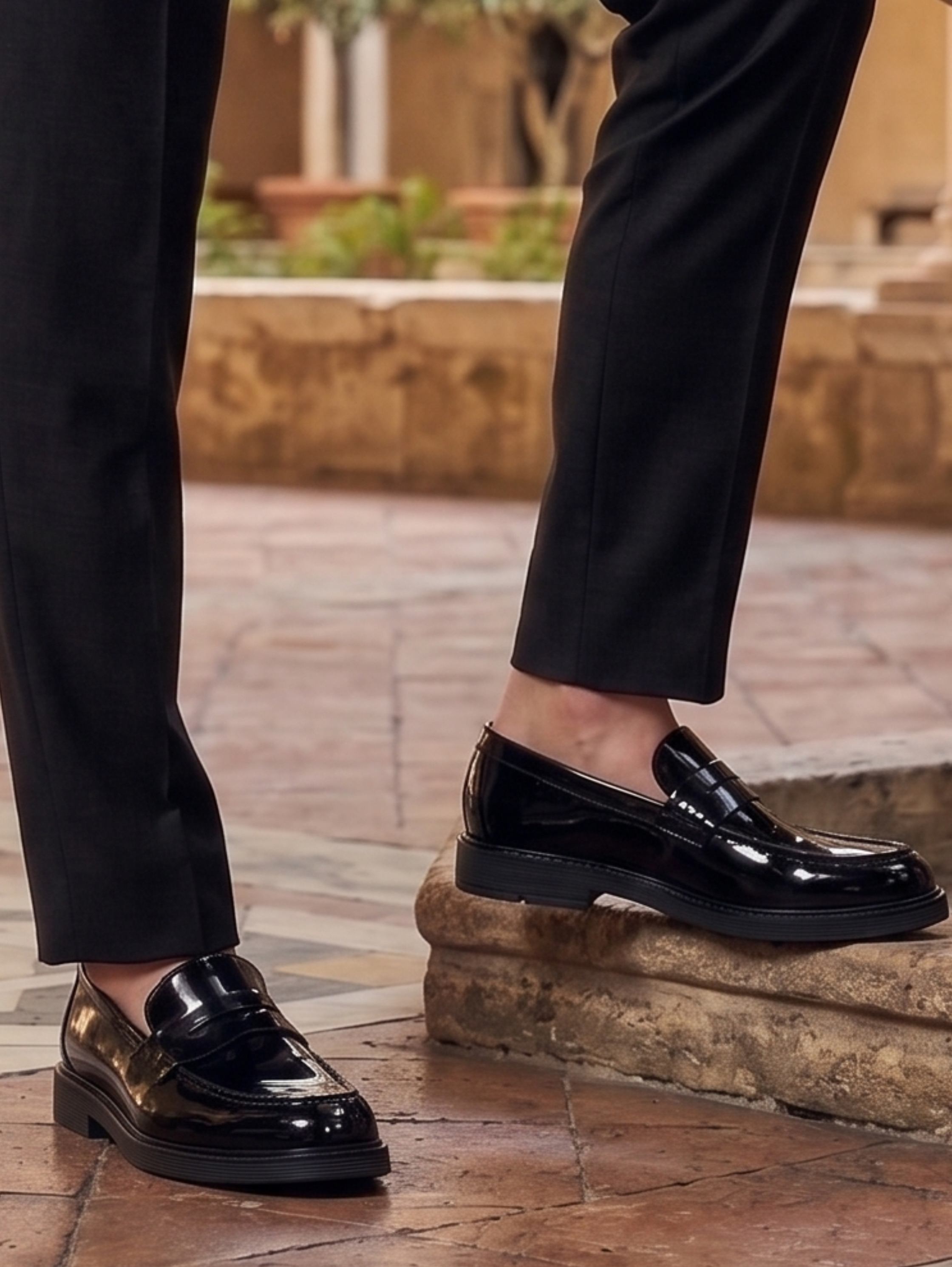 Black Classic Slip On Formal Loafers