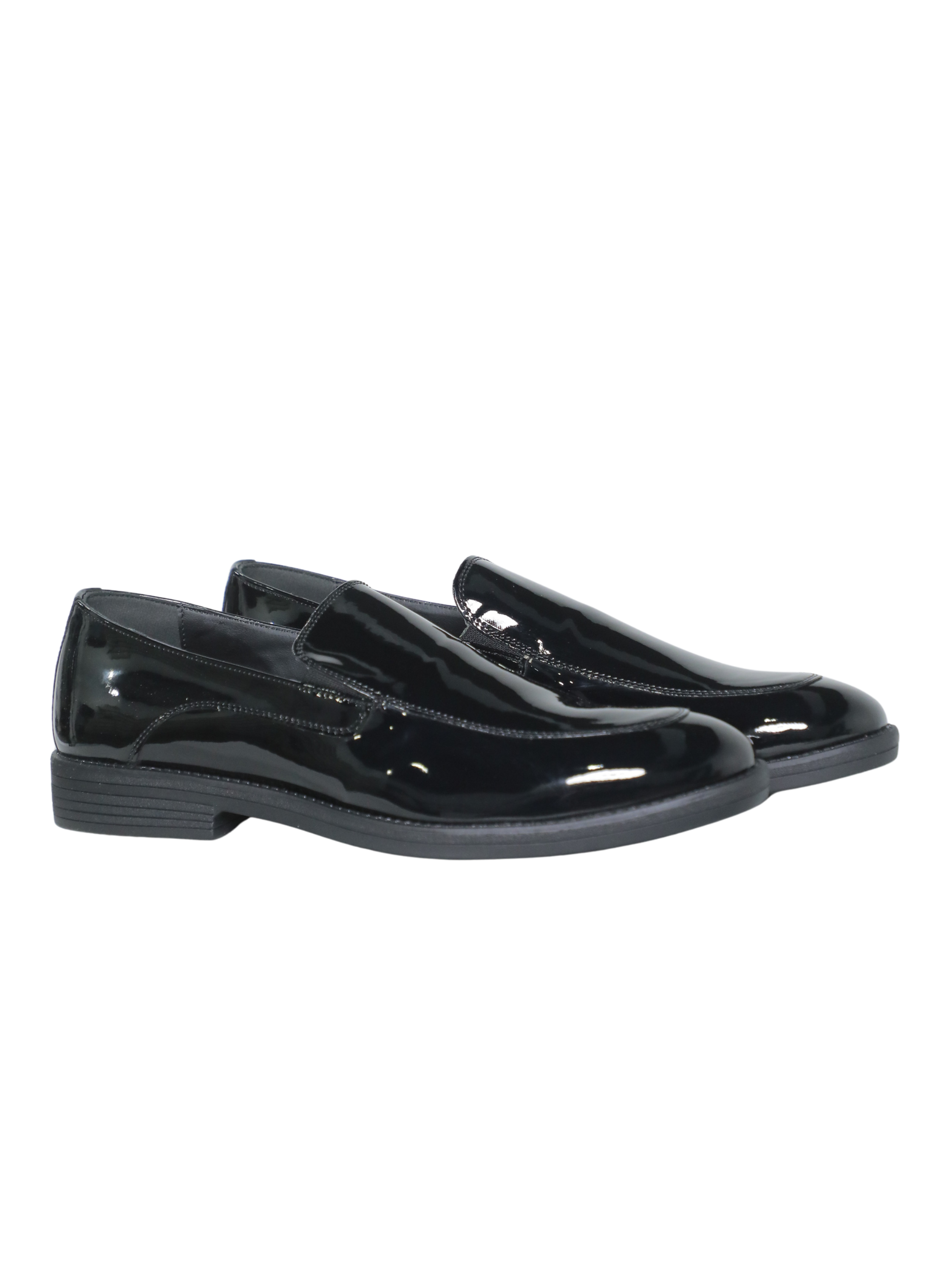 Classic High Shine Black Slip On Formal Loafers
