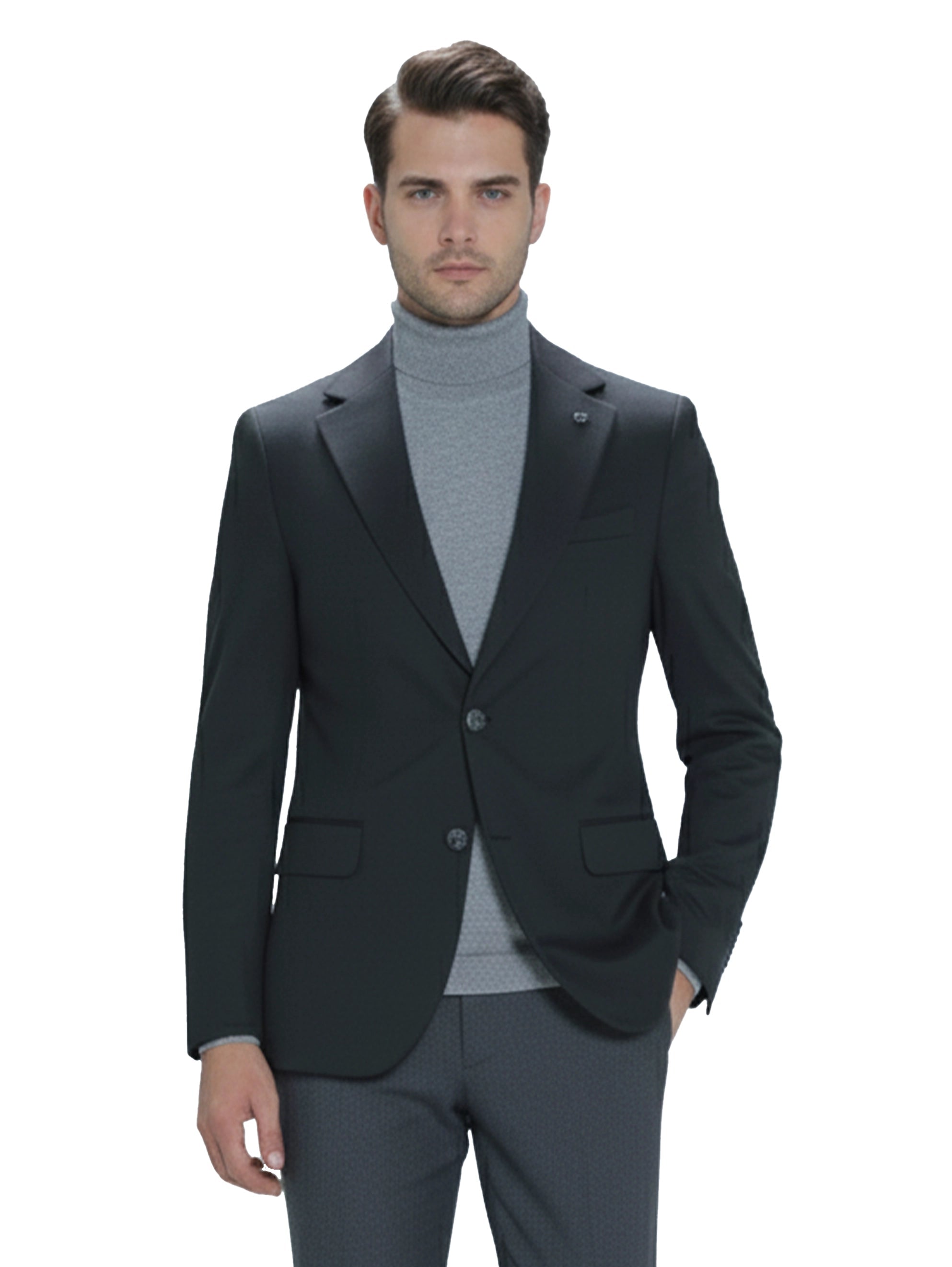 Smart Casual Black Blazer With Two Button To Close