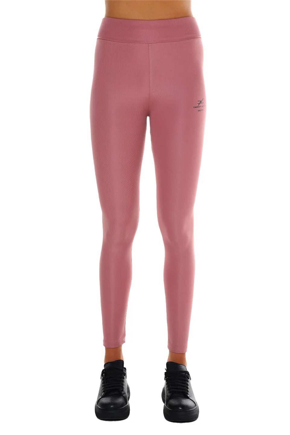 Purple High Waist Active Legging With Logo