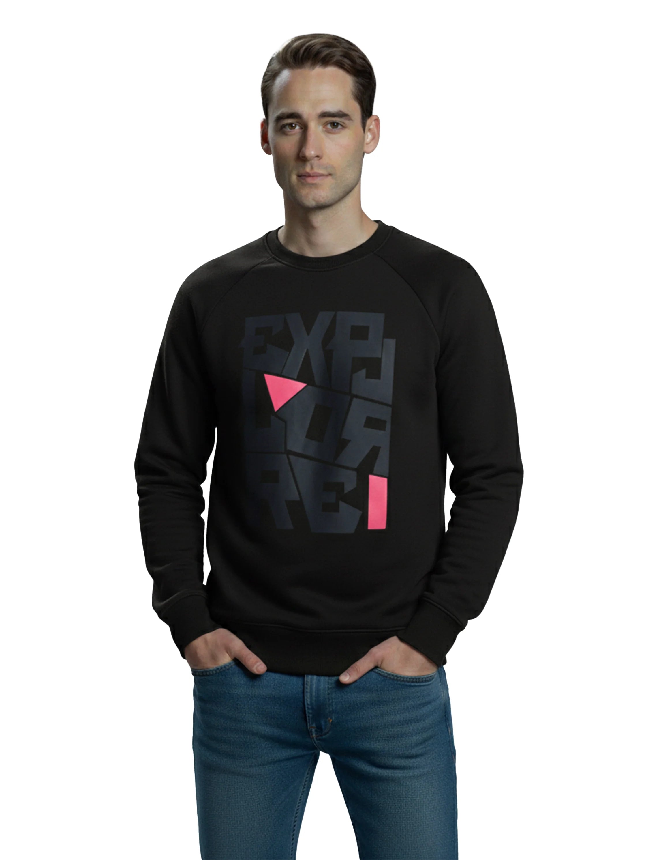 Black Sweater With Front Design