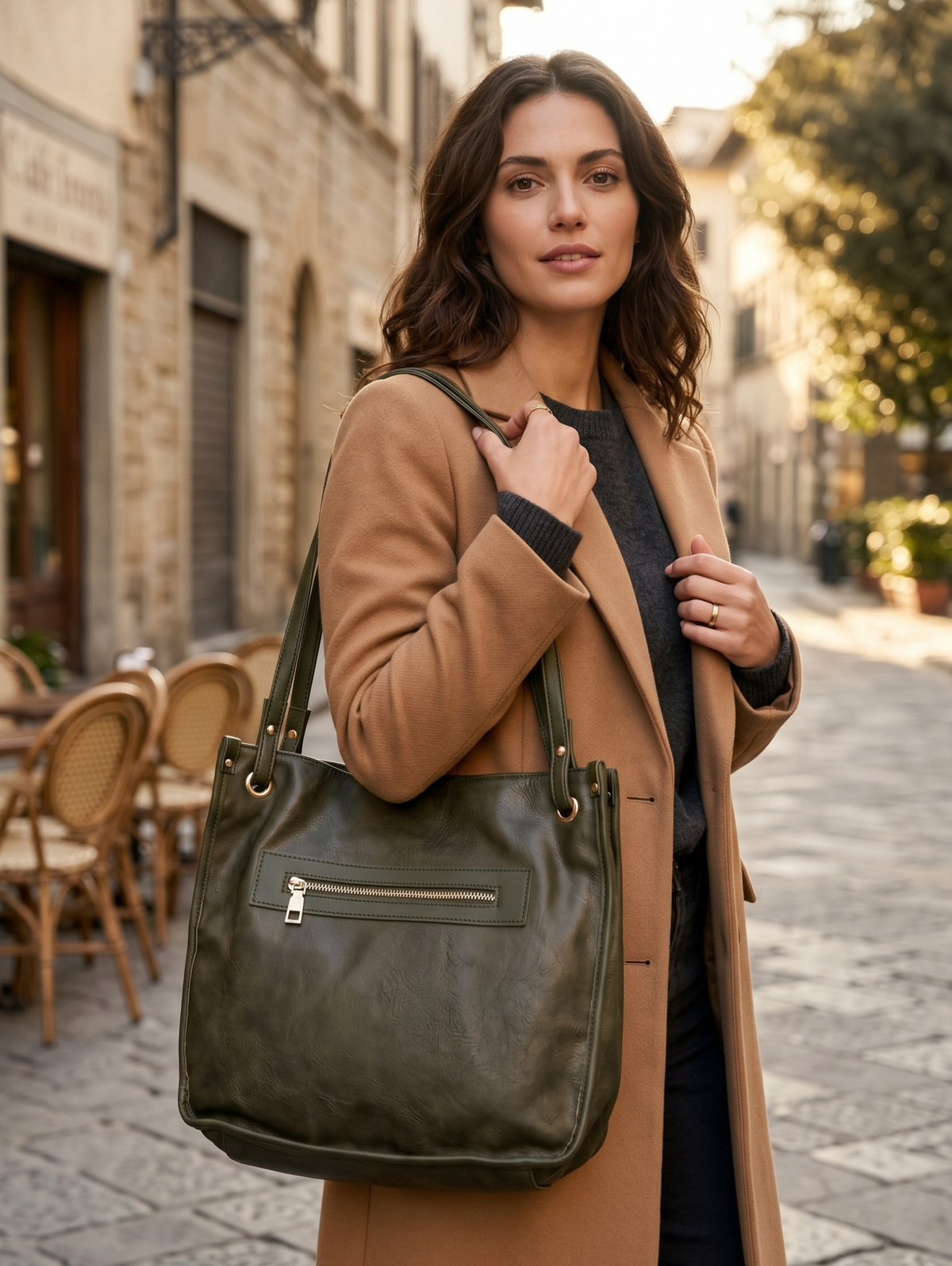 Olive Classic Shoulder Bag