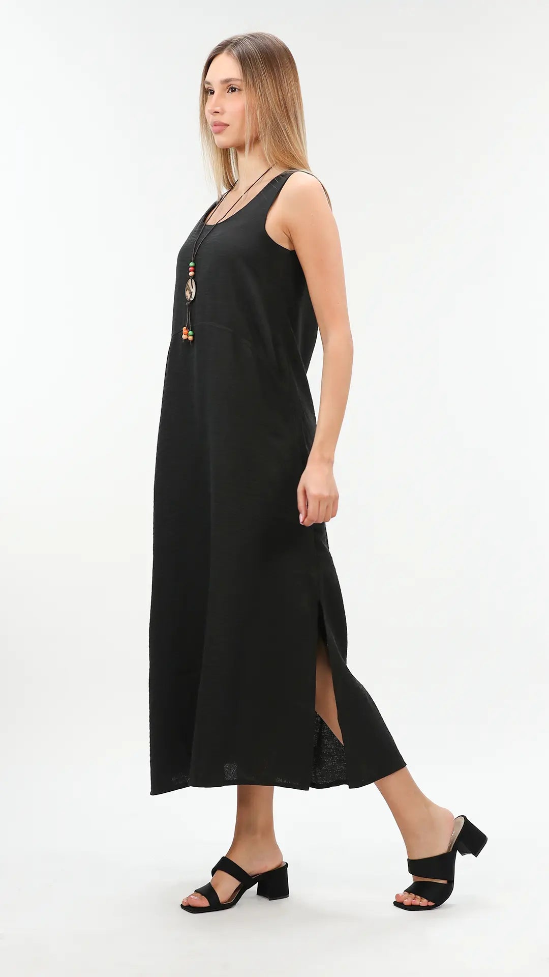 Black Maxi Dress With Open Side