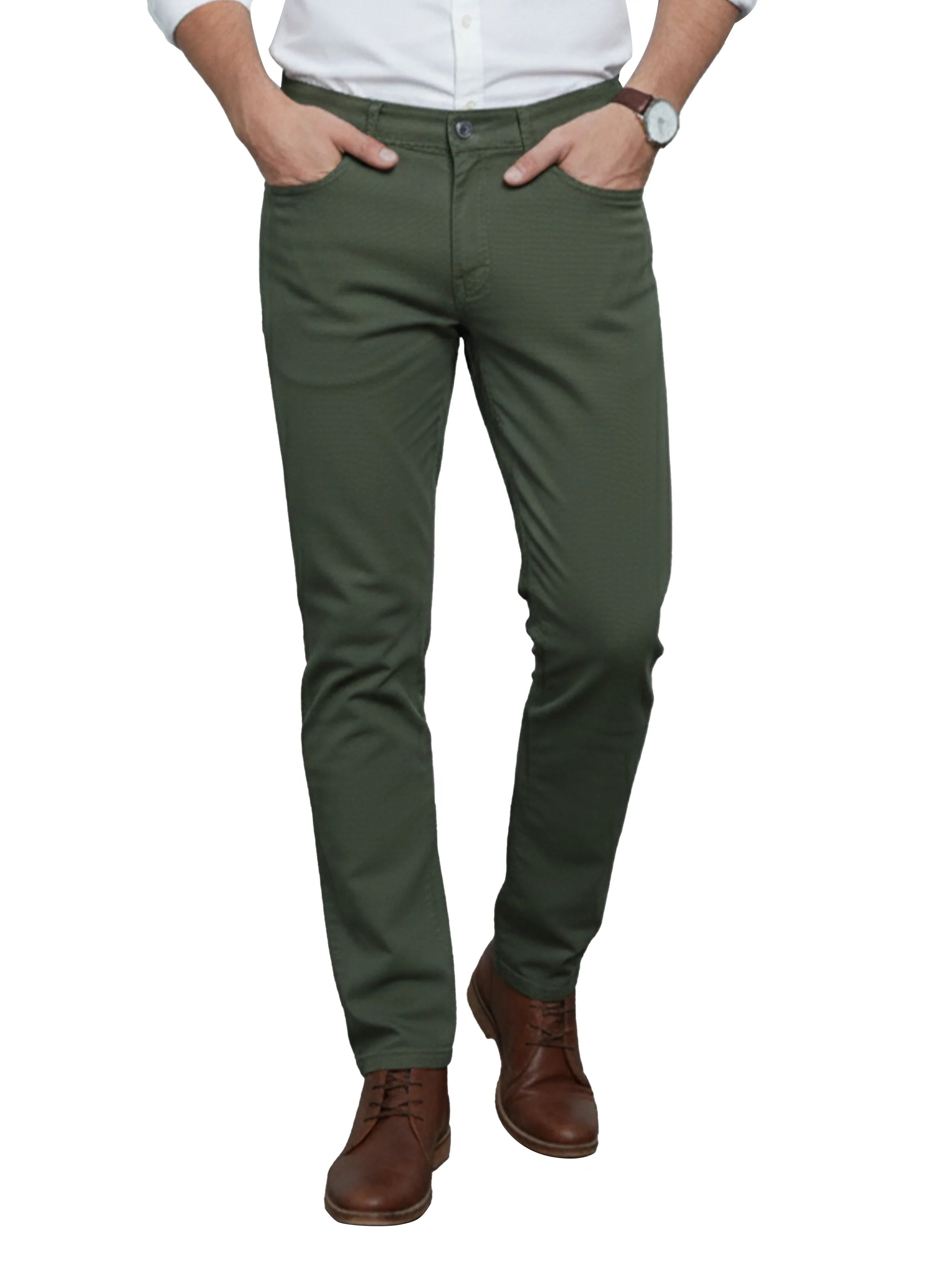 Khaki Casual Pant With 5 Pockets Style