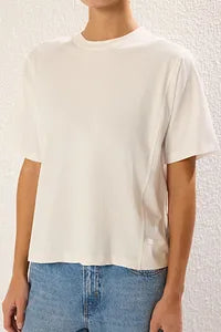 Trendyol Relaxed Fit Offwhite Cotton T-shirt