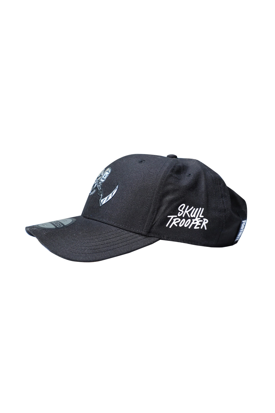 Black Baseball Cap With Embroidered Cartoon