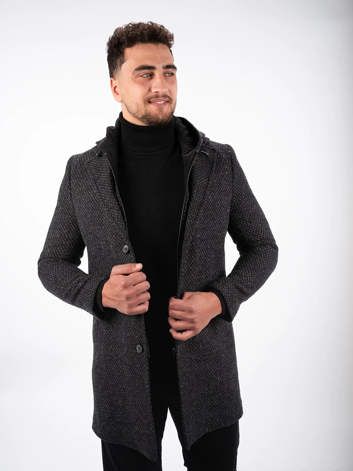 Black Coat With 2 Layers