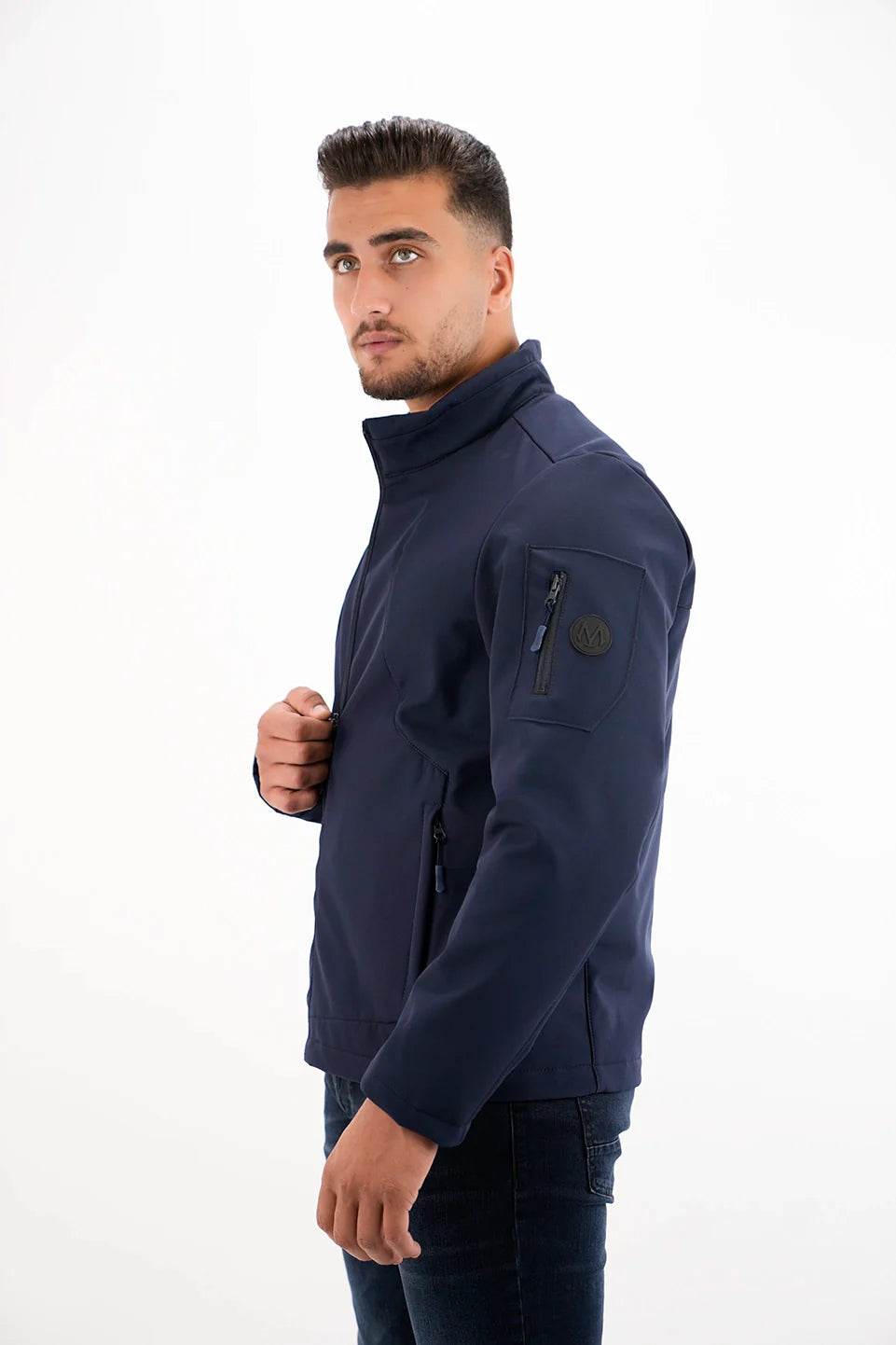 Simple Navy Puffer Jacket