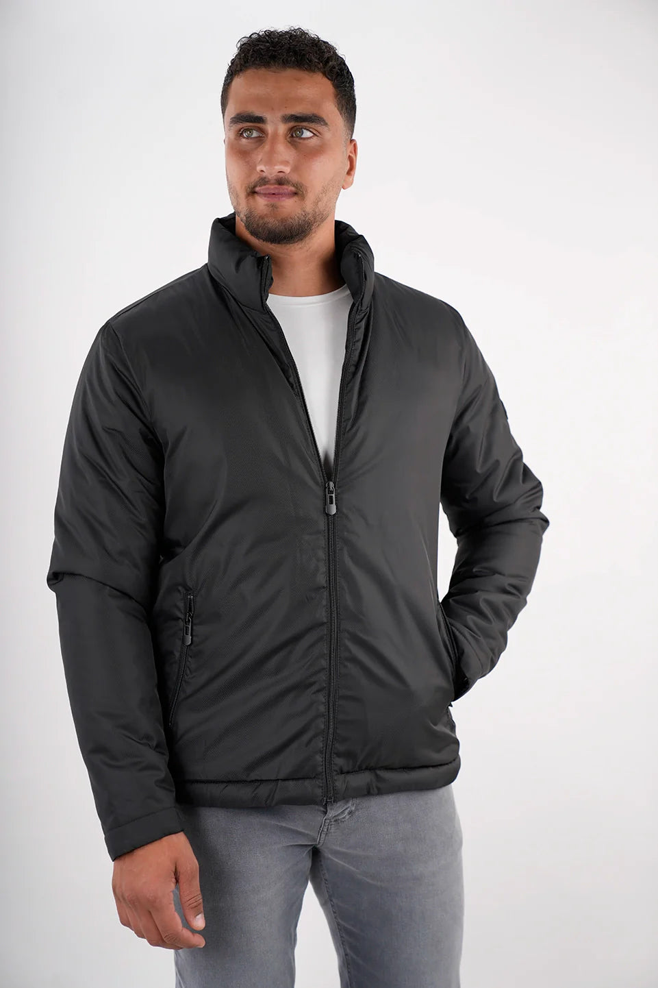 Black Basic Puffer Jacket