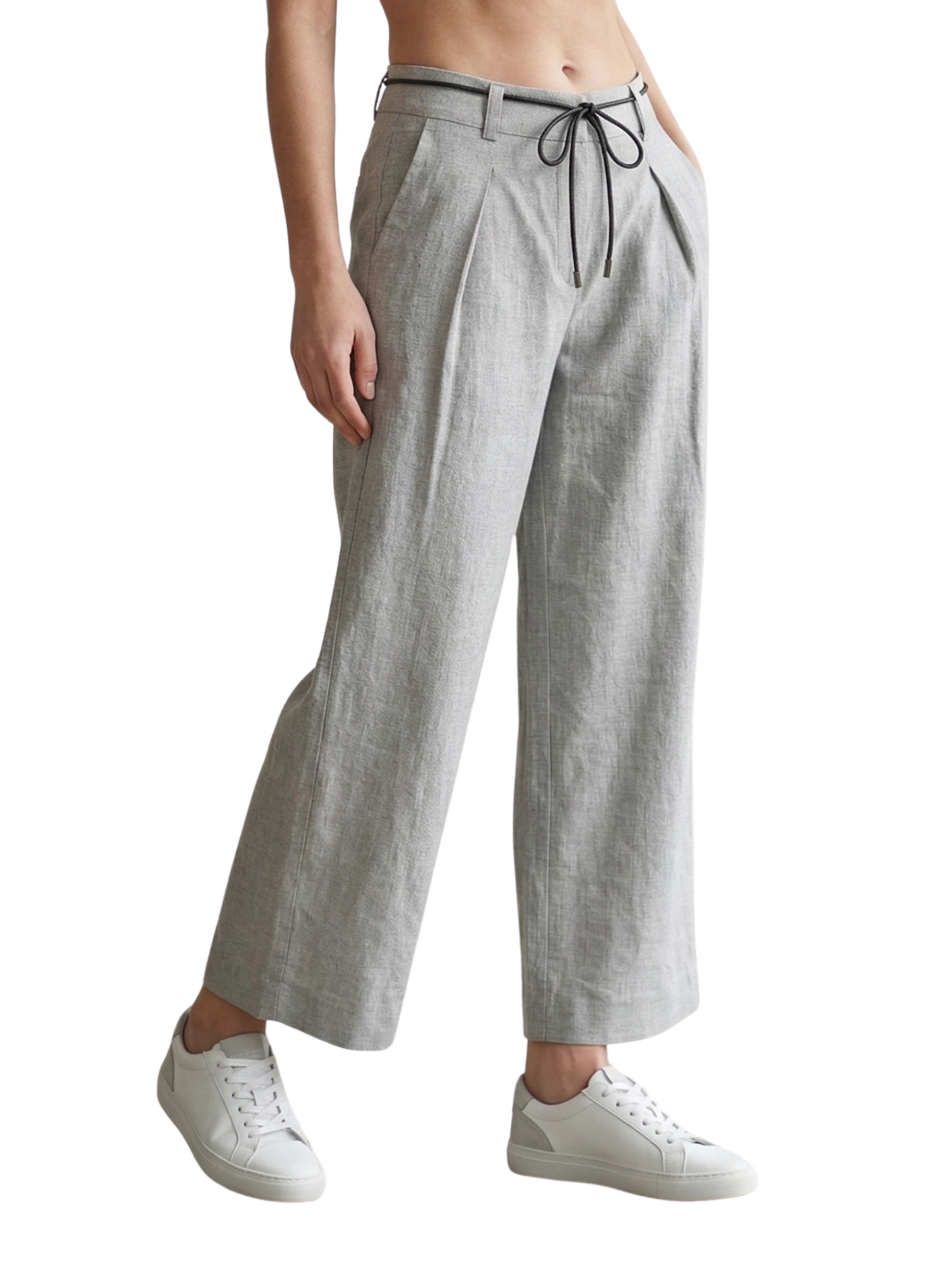 Grey Pant With Drawstring Waist