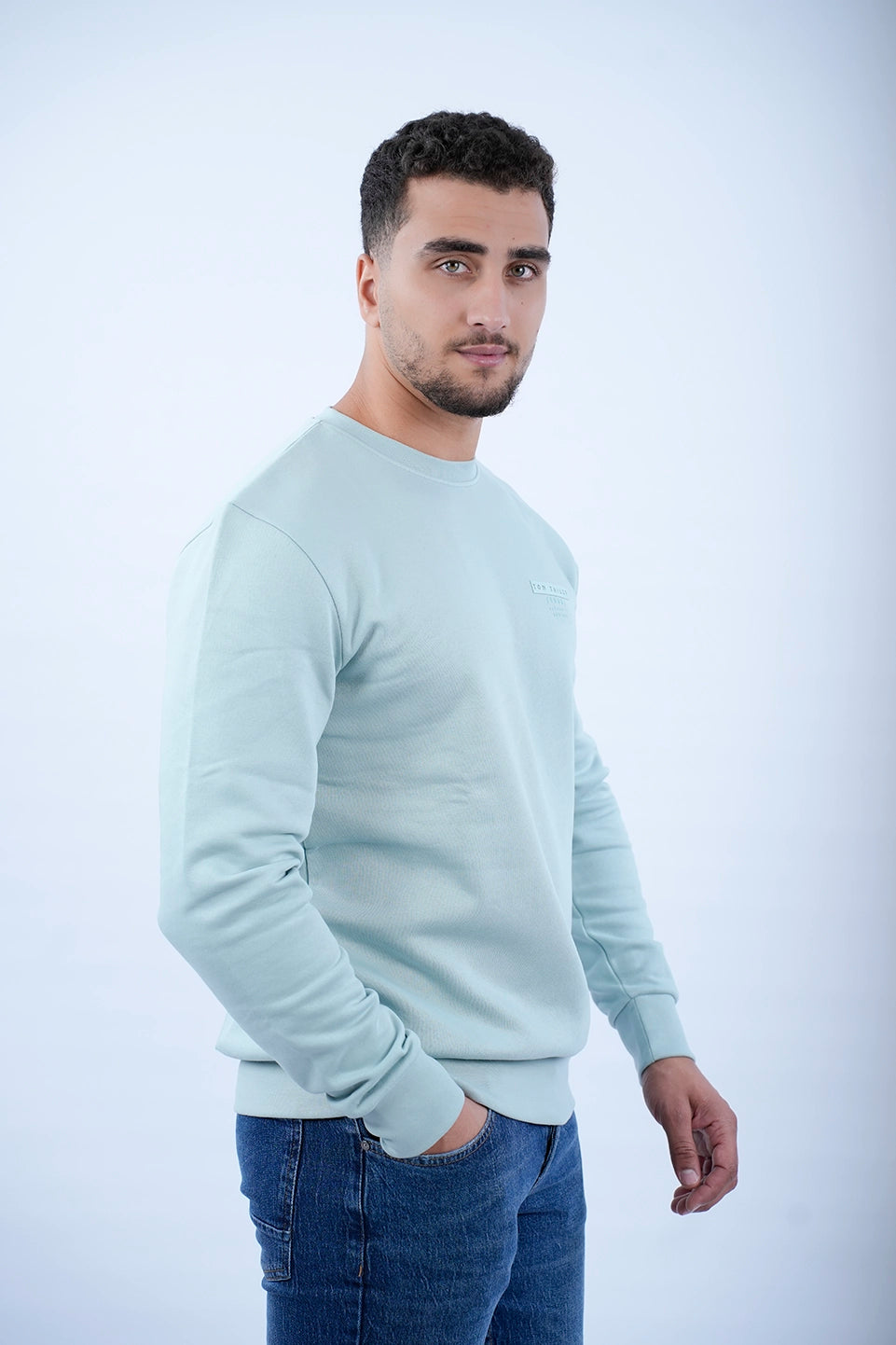 Tom Tailor Blue Sweater With Fleece Inside