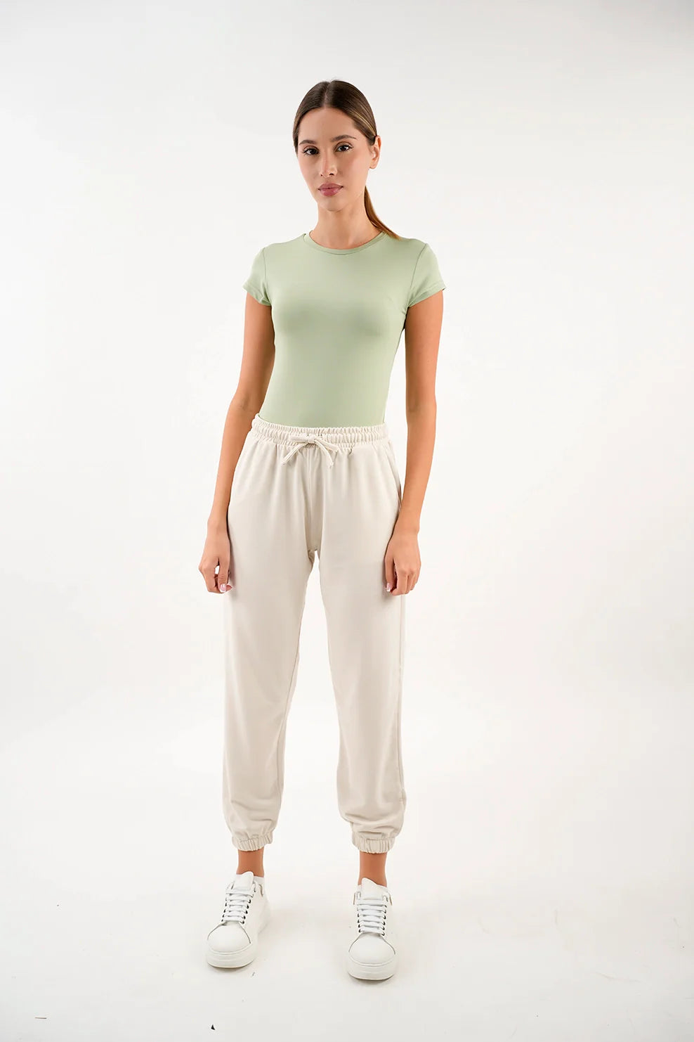 Crew Neck Basic Short Sleeved Mint