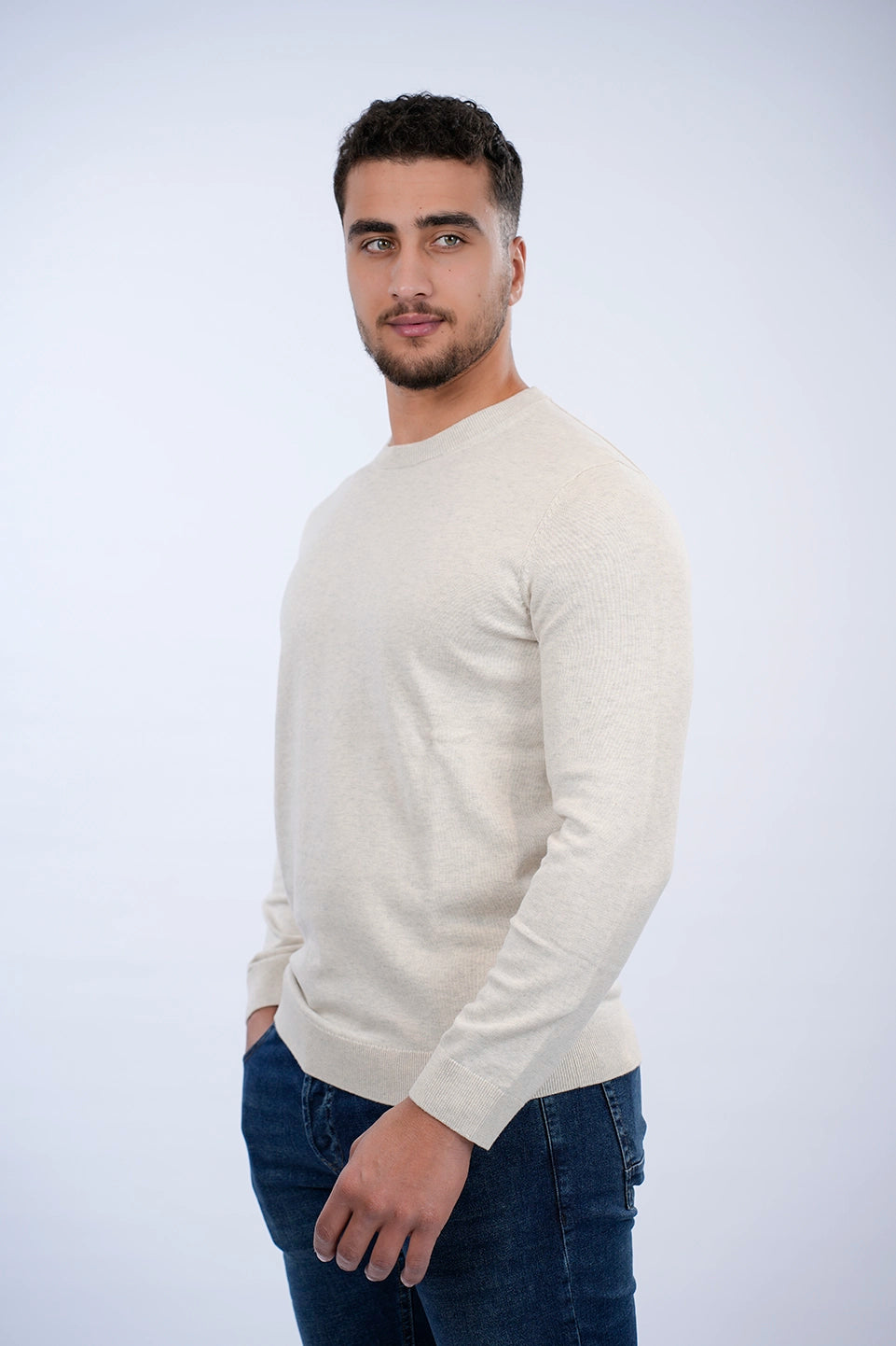 Tom Tailor Beige Basic Round Neck