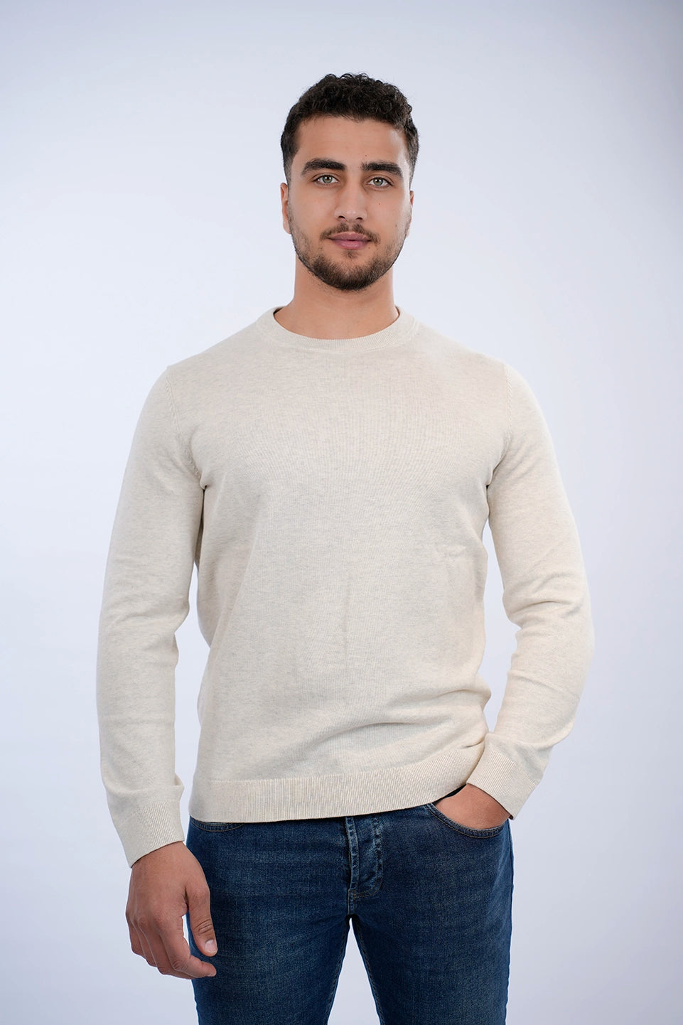 Tom Tailor Beige Basic Round Neck