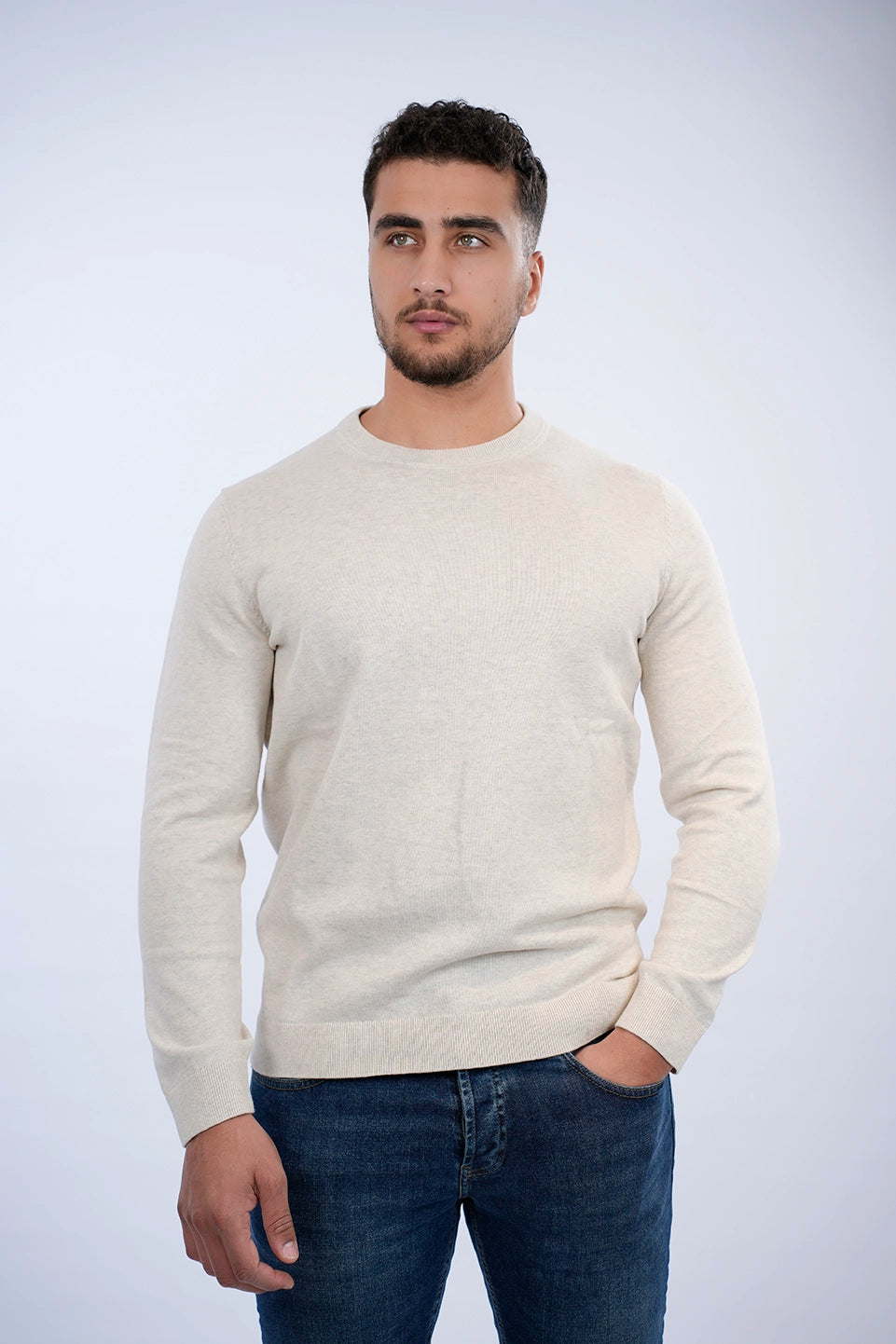 Tom Tailor Beige Basic Round Neck