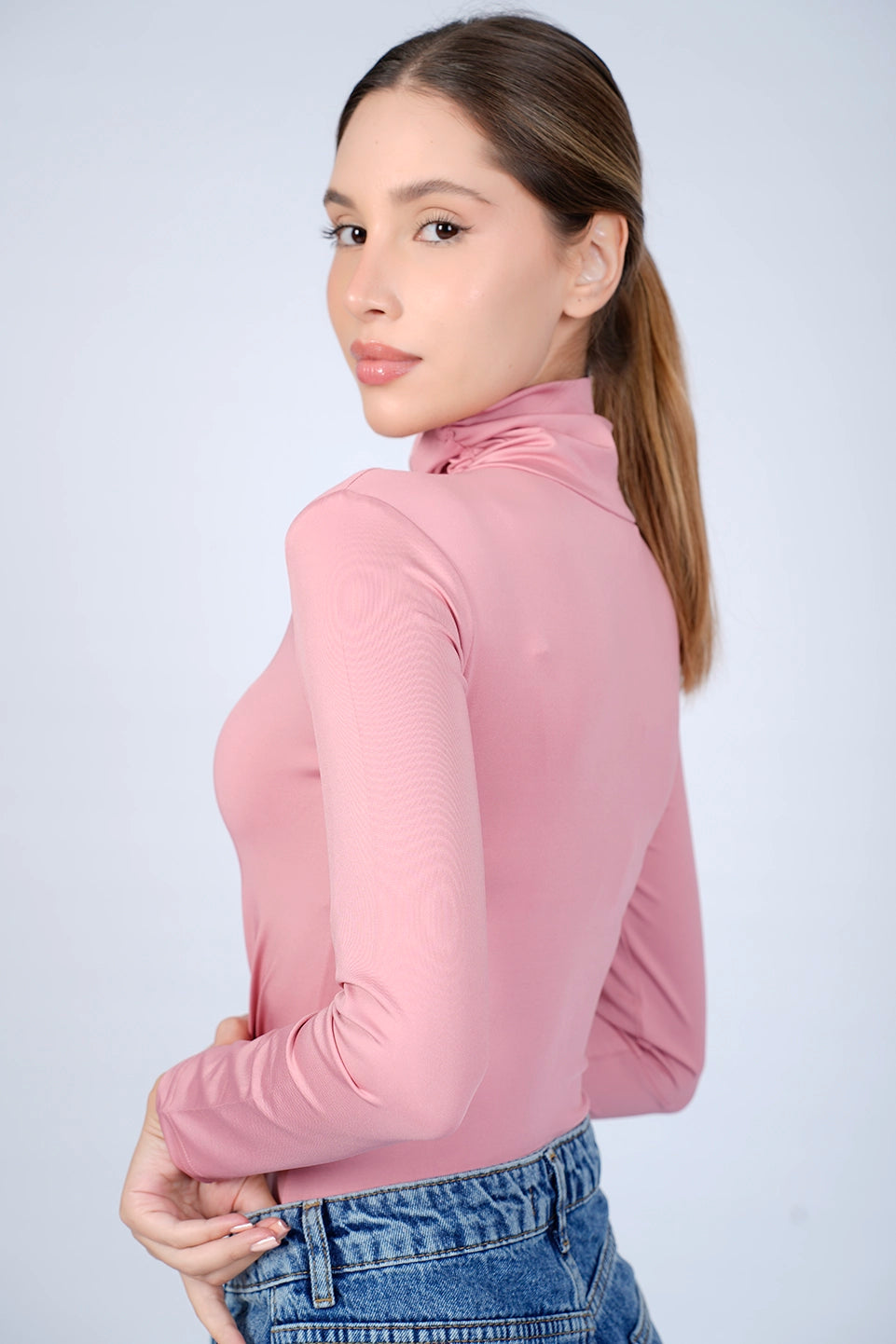 Turtle Neck Pink Basic Body