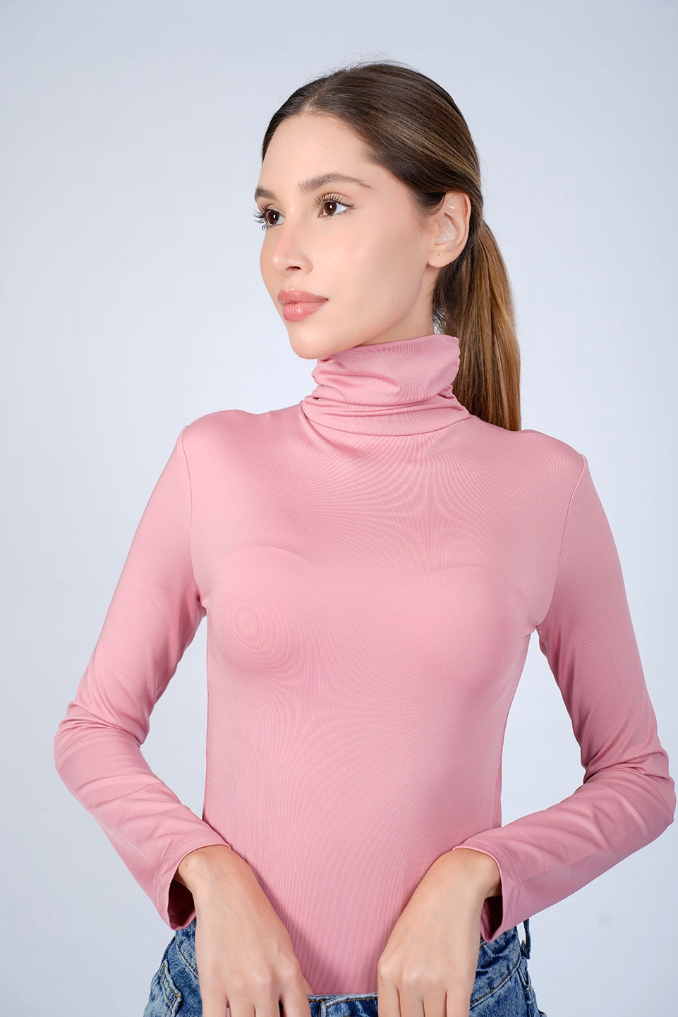 Turtle Neck Pink Basic Body