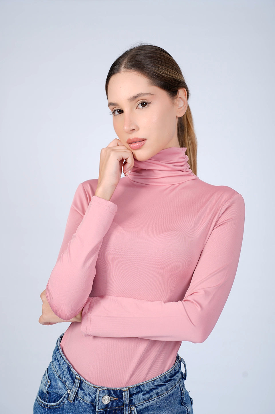 Turtle Neck Pink Basic Body