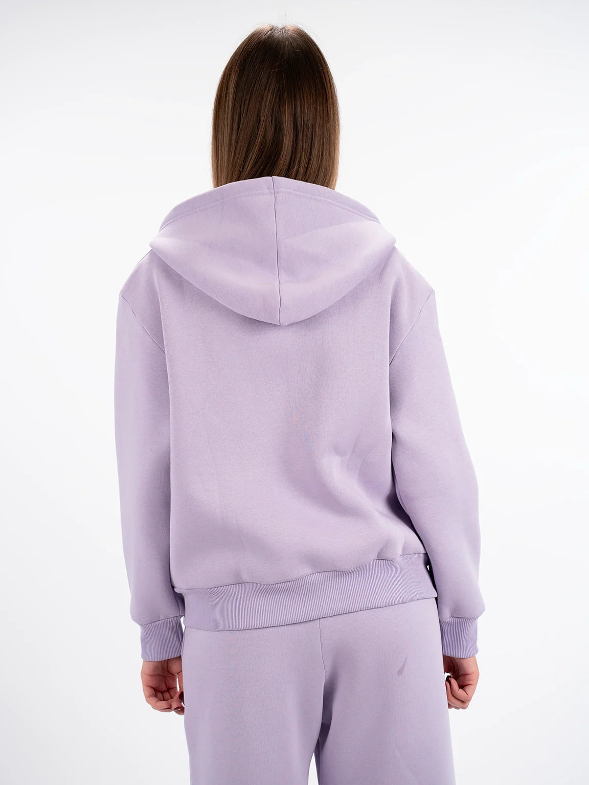 Purple Fleeced Jacket With Hood