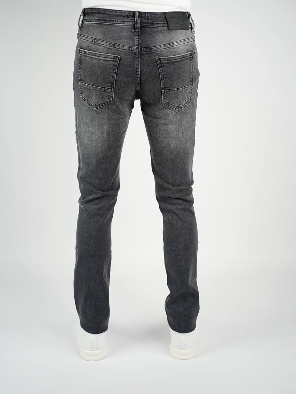 Black Slim Straight Washed Jeans