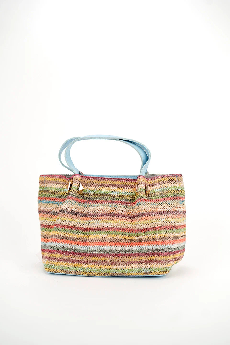 Stripe Bamboo Colorful Hand Bag