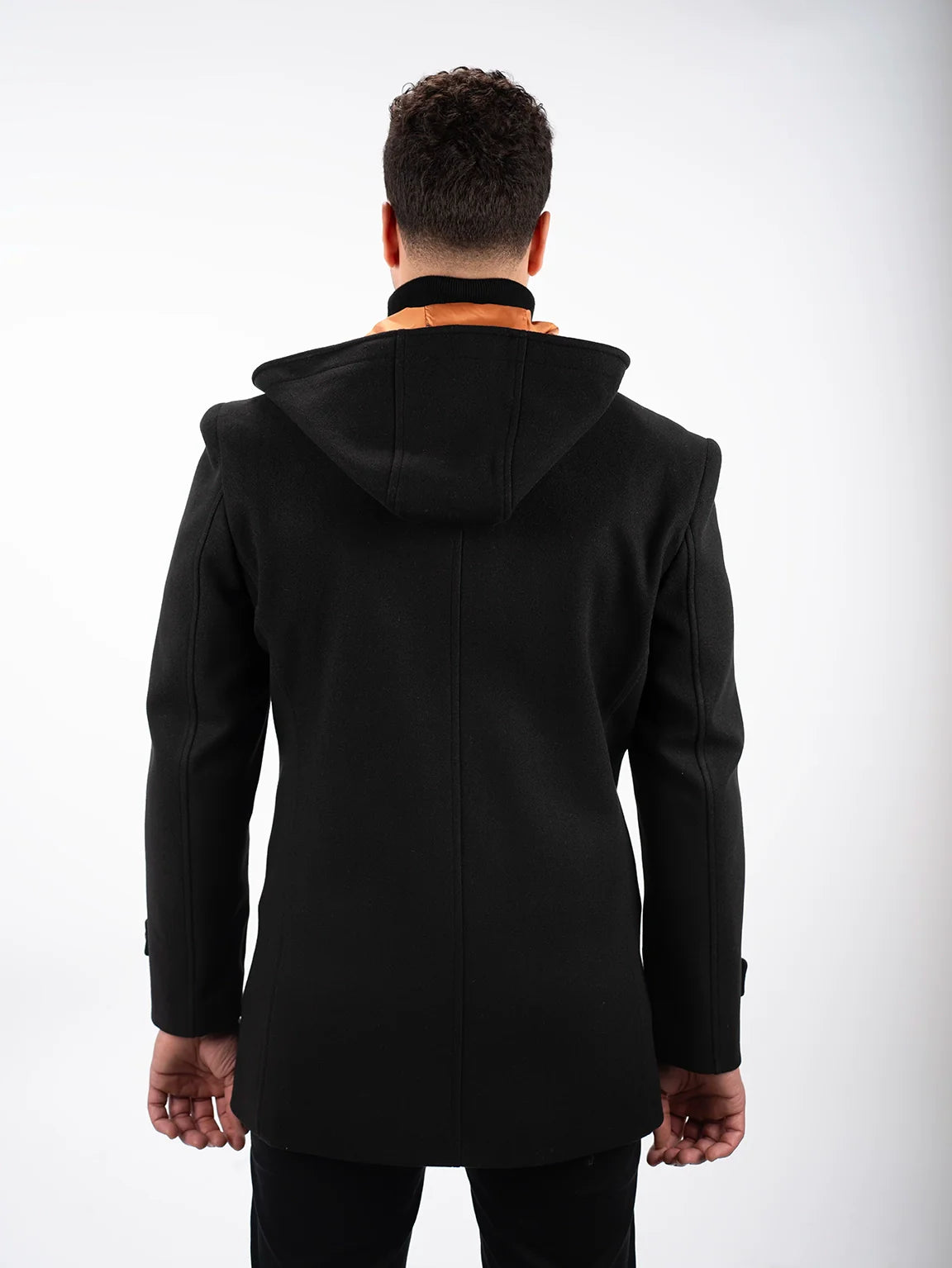 Black Hooded Coat