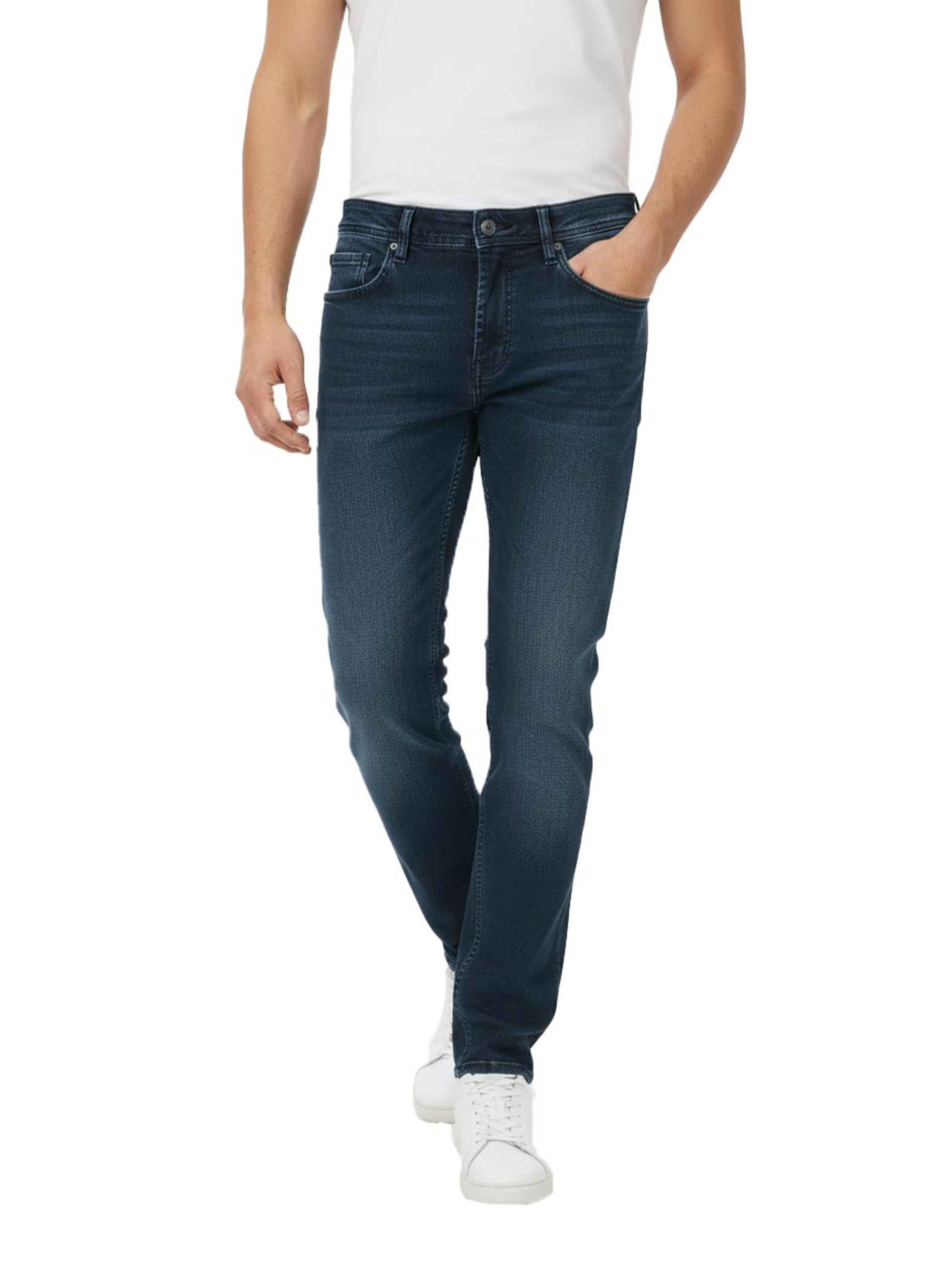 Slim Straight Blue Black Denim Jeans Five Pockets Style