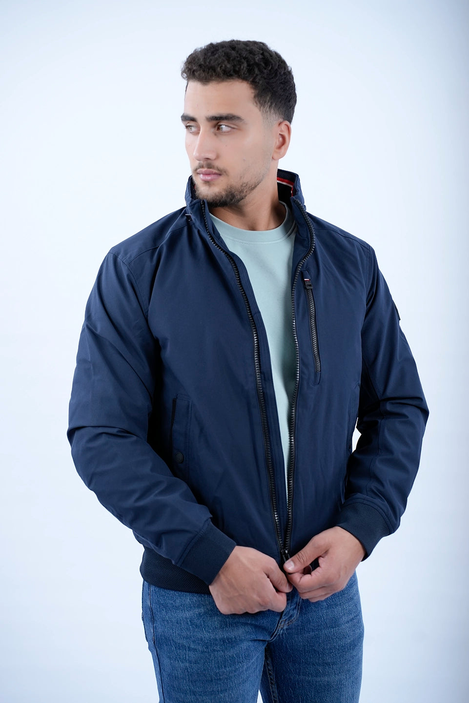 Tom Tailor Navy Jacket With A Detachable Hood