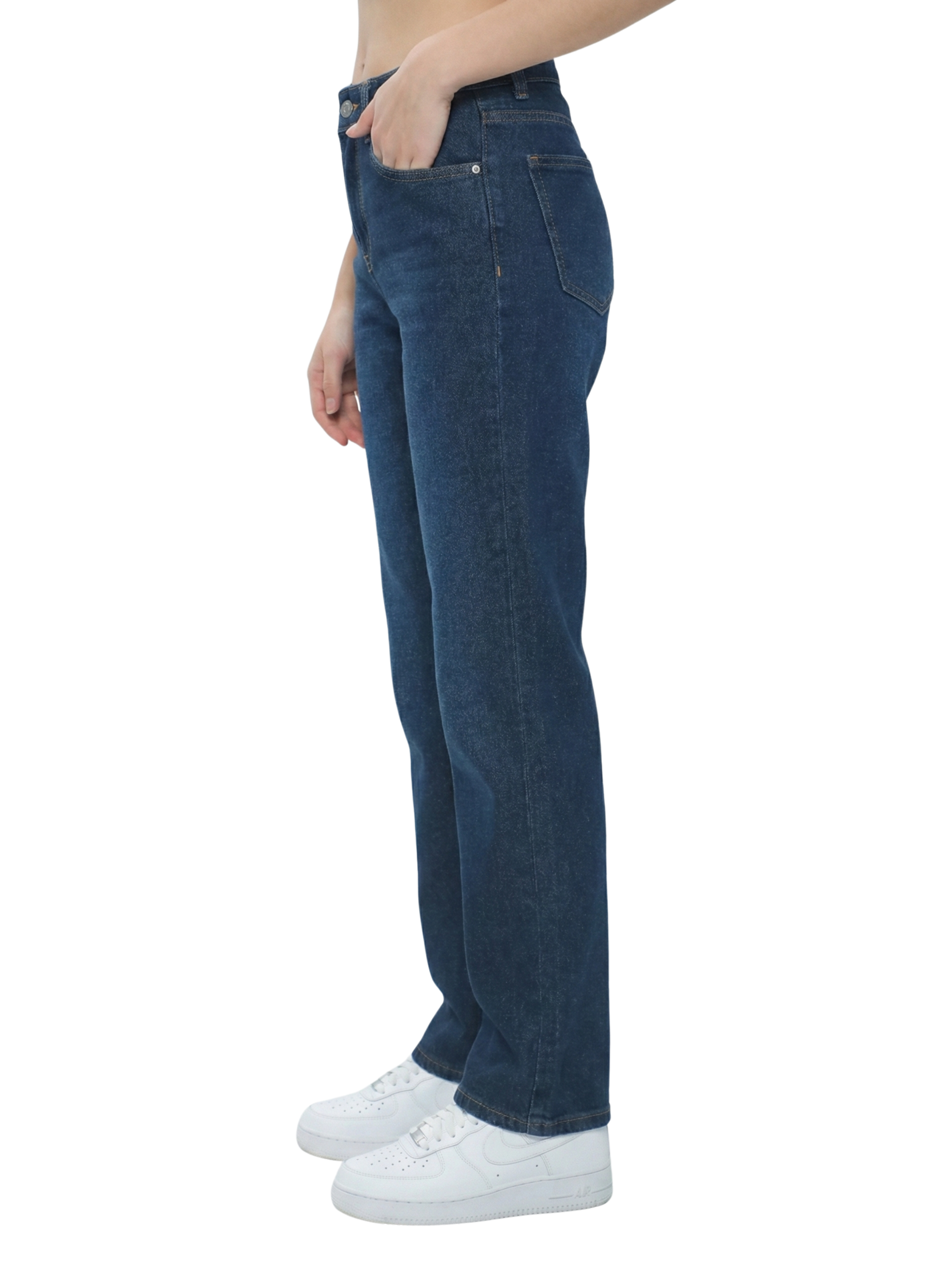 Navy Straight Cut Jeans