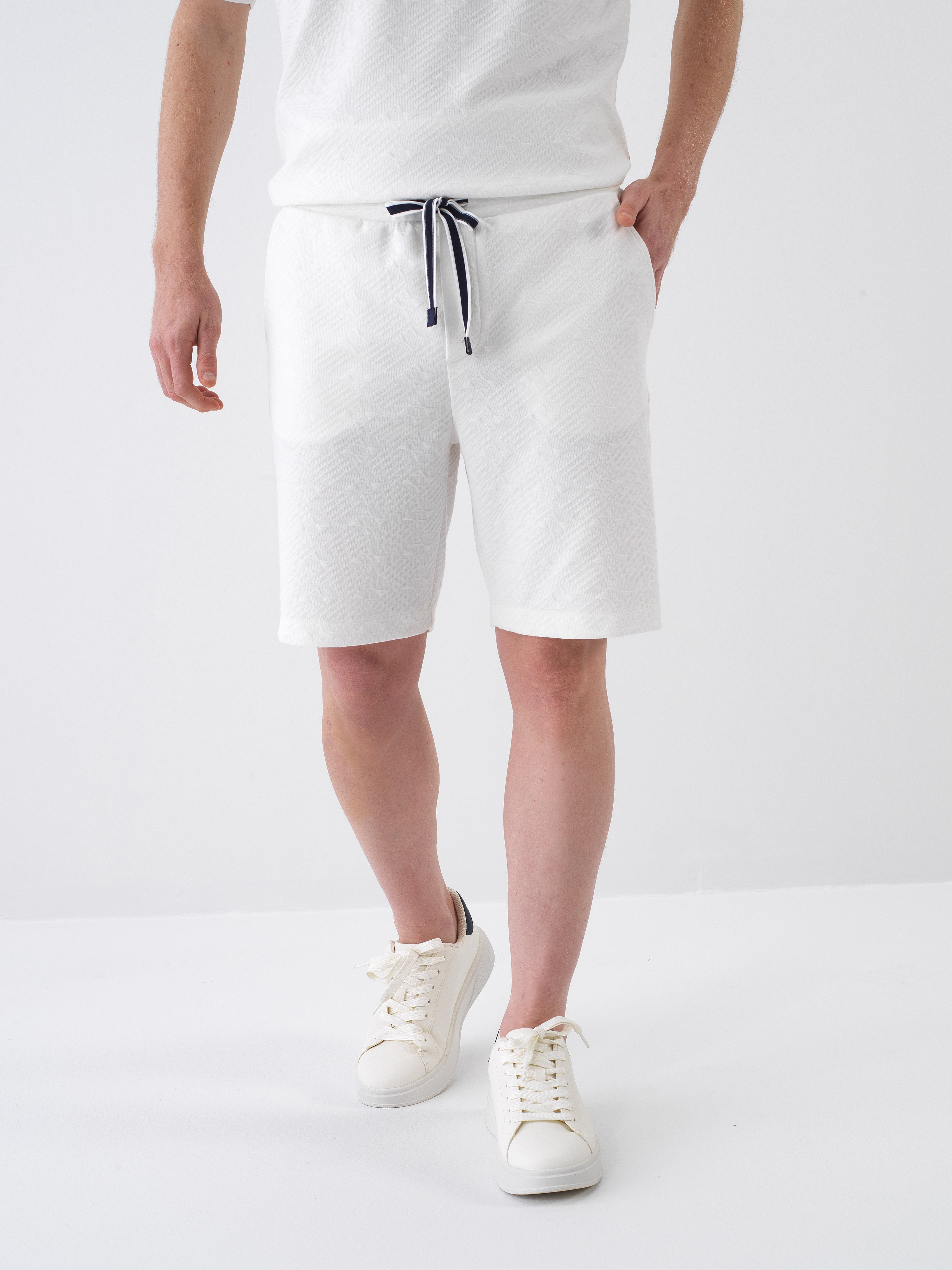 Xint White Printed Short