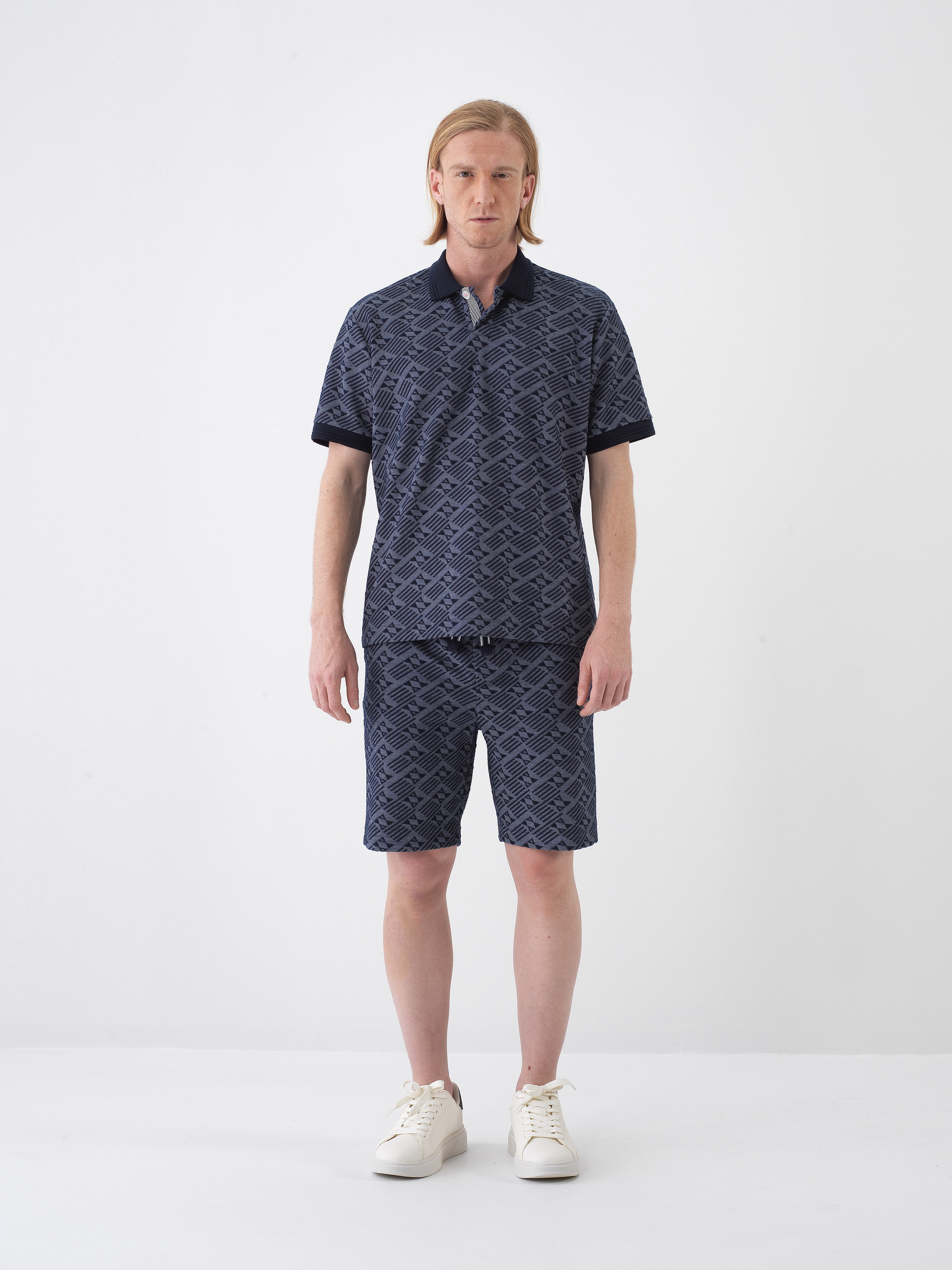 Xint Navy Printed Short