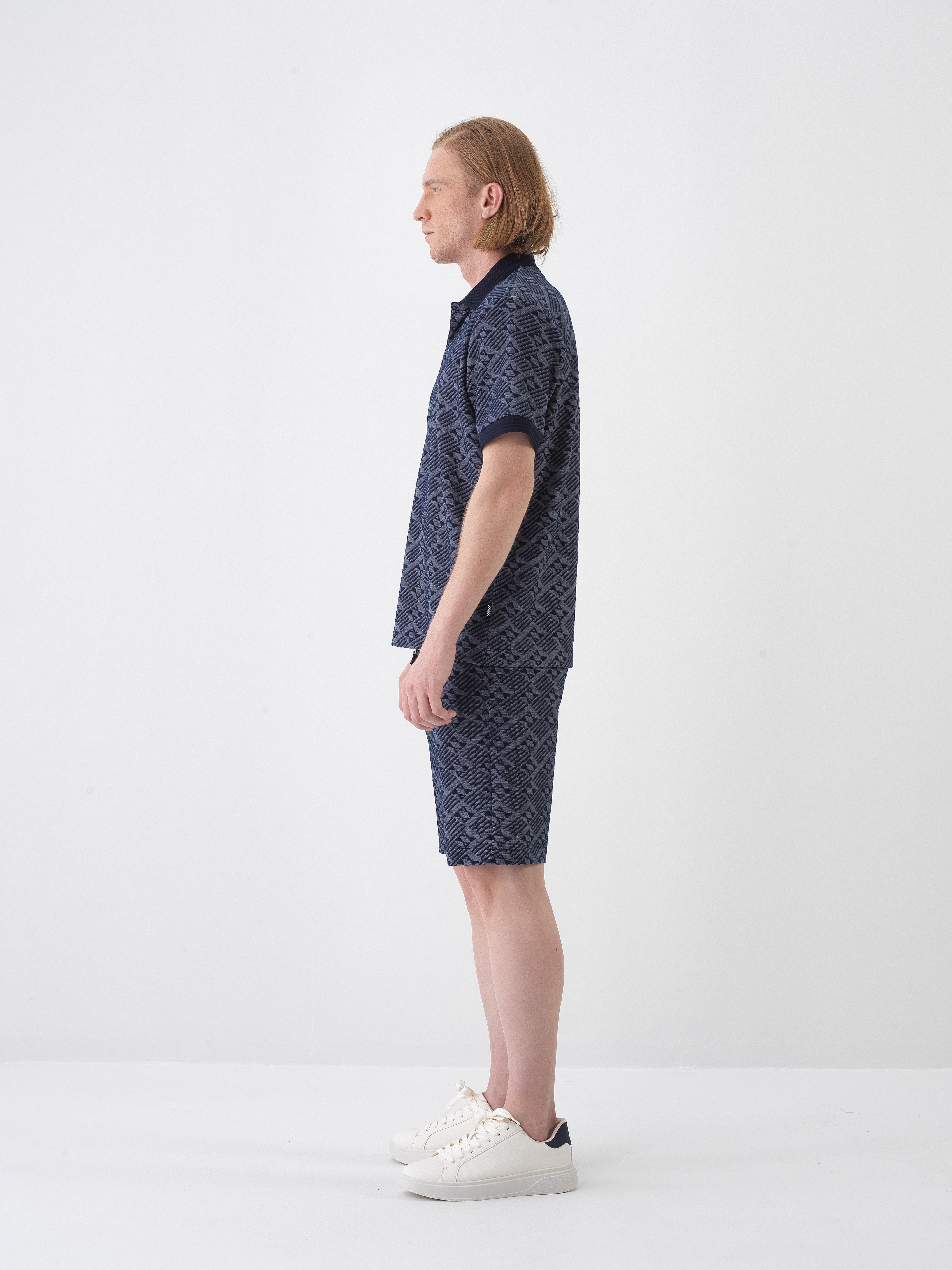 Xint Navy Printed Short