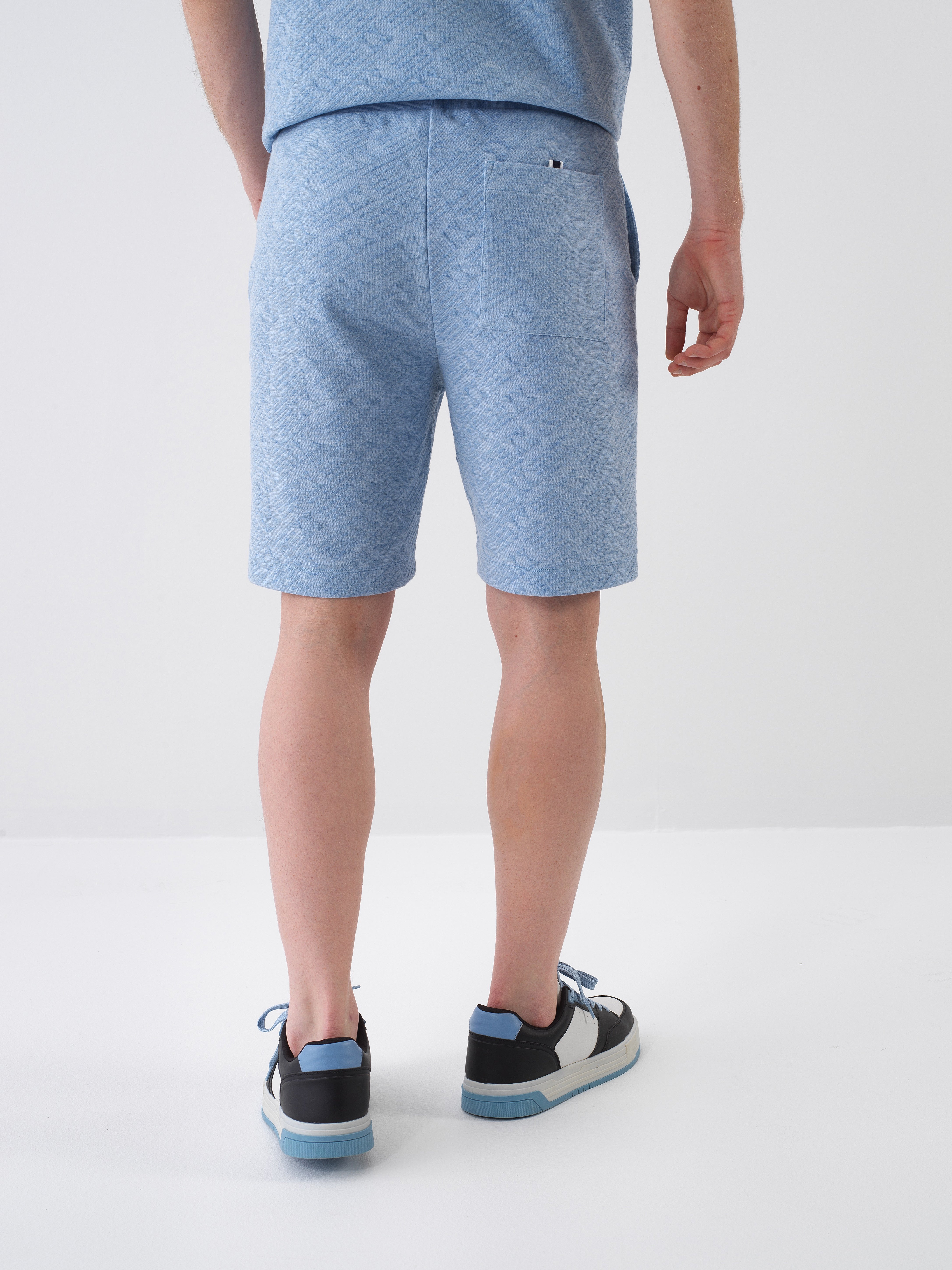 Xint Blue Printed Short