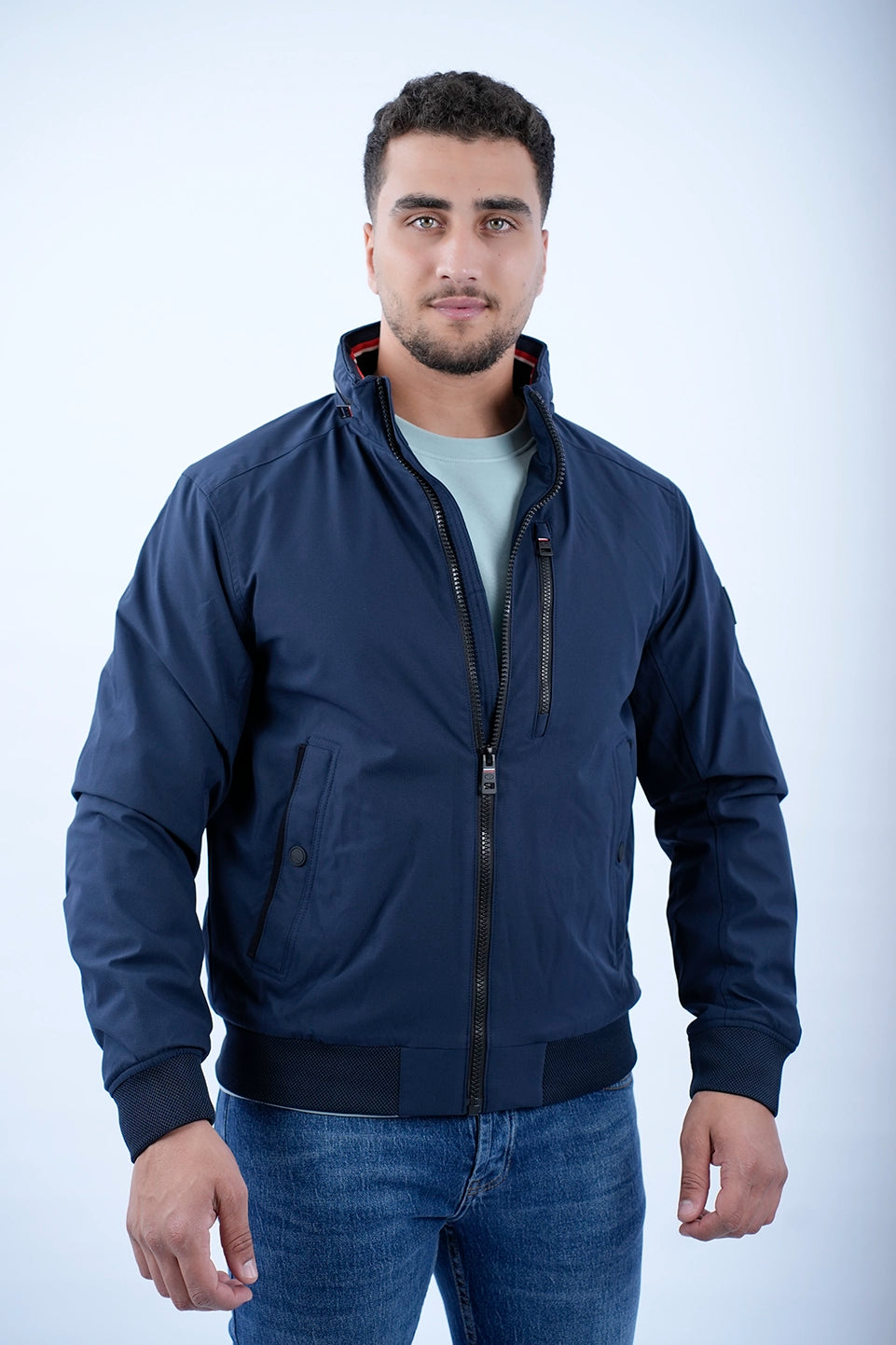 Tom Tailor Navy Jacket With A Detachable Hood