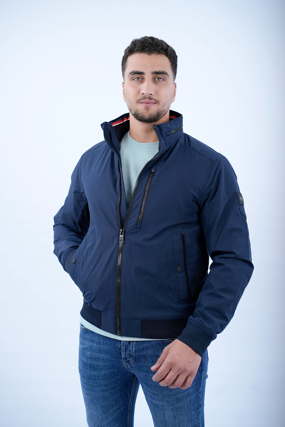 Tom Tailor Navy Jacket With A Detachable Hood