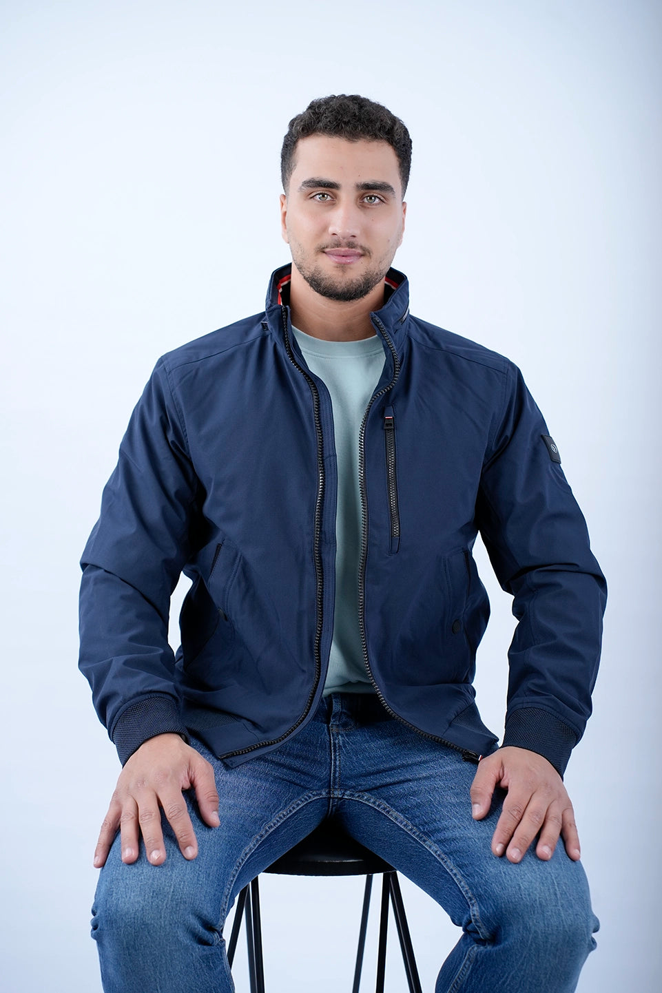 Tom Tailor Navy Jacket With A Detachable Hood