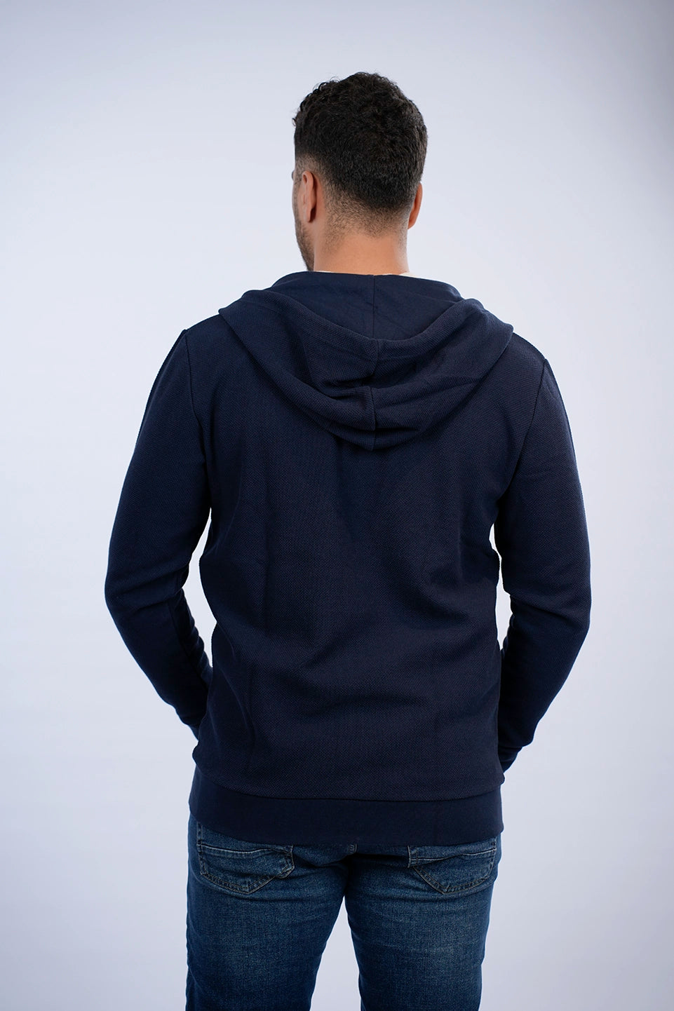 Tom Tailor Structured Navy Jacket With Hood